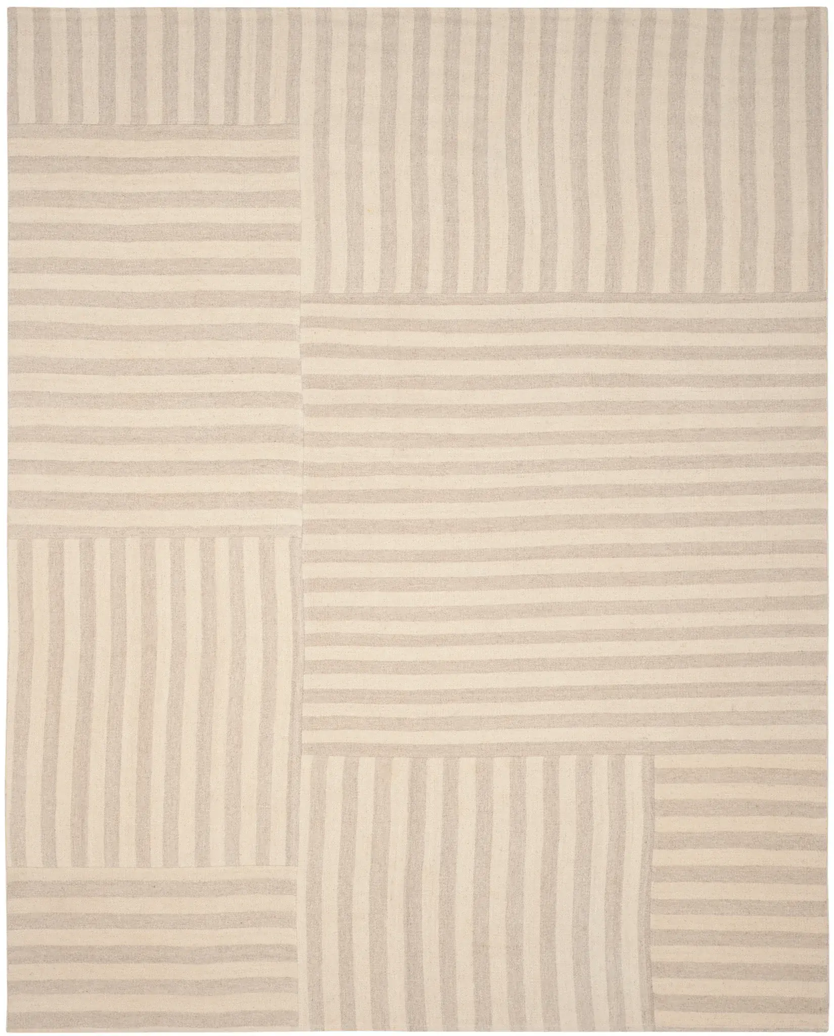 Ralph Lauren Celeste Stripe Patch Hand-Woven Wool Rug