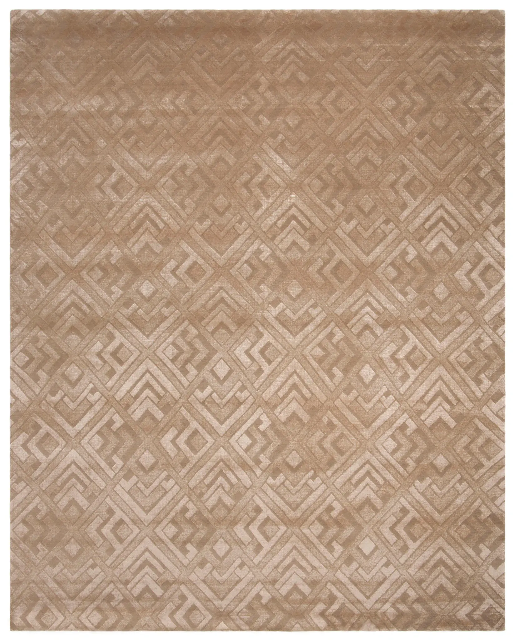 Ralph Lauren Deco Bas Interlocking Diamond Hand-Knotted Rug