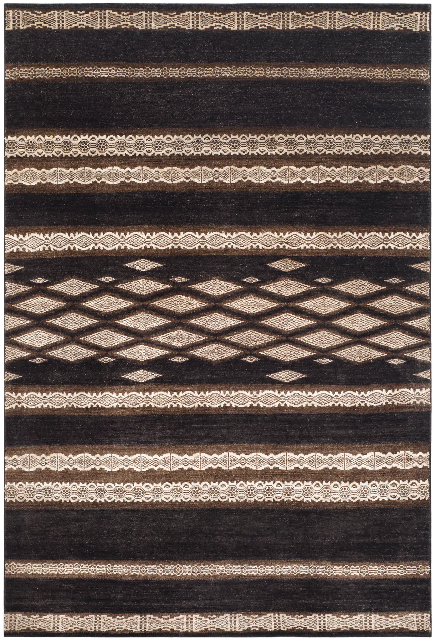 Ralph Lauren Nairobi Stripe Banded Diamond Hand-Knotted Rug
