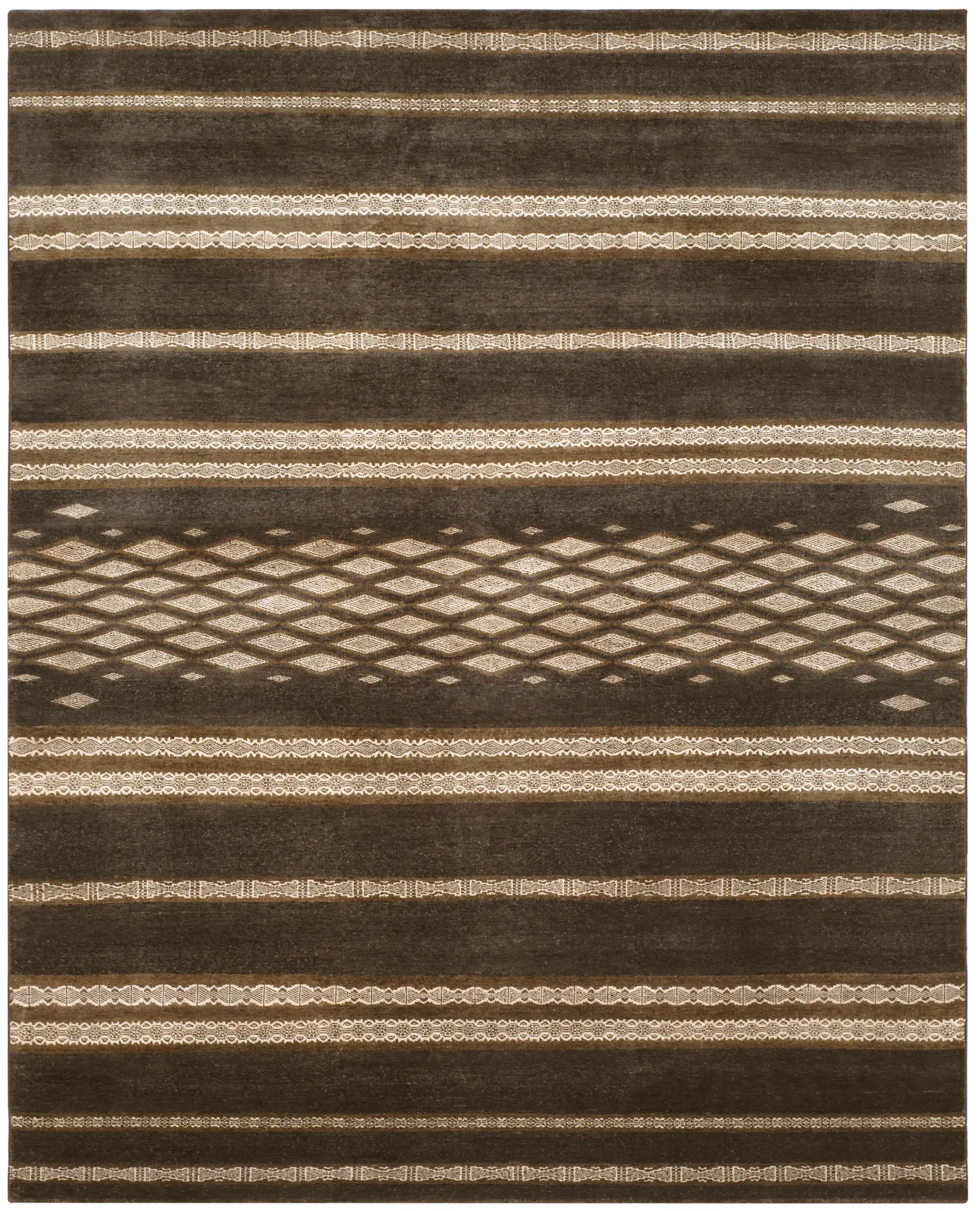 Ralph Lauren Nairobi Stripe Banded Diamond Hand-Knotted Rug