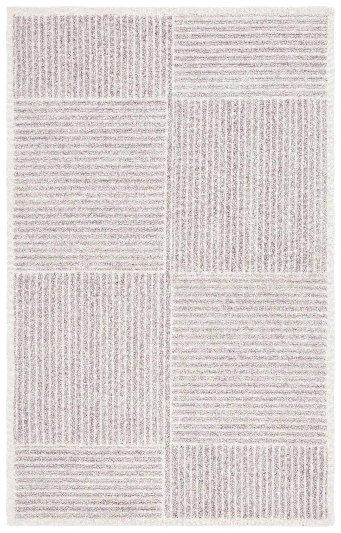 Renewal Block Stripe Hand-Tufted Rug