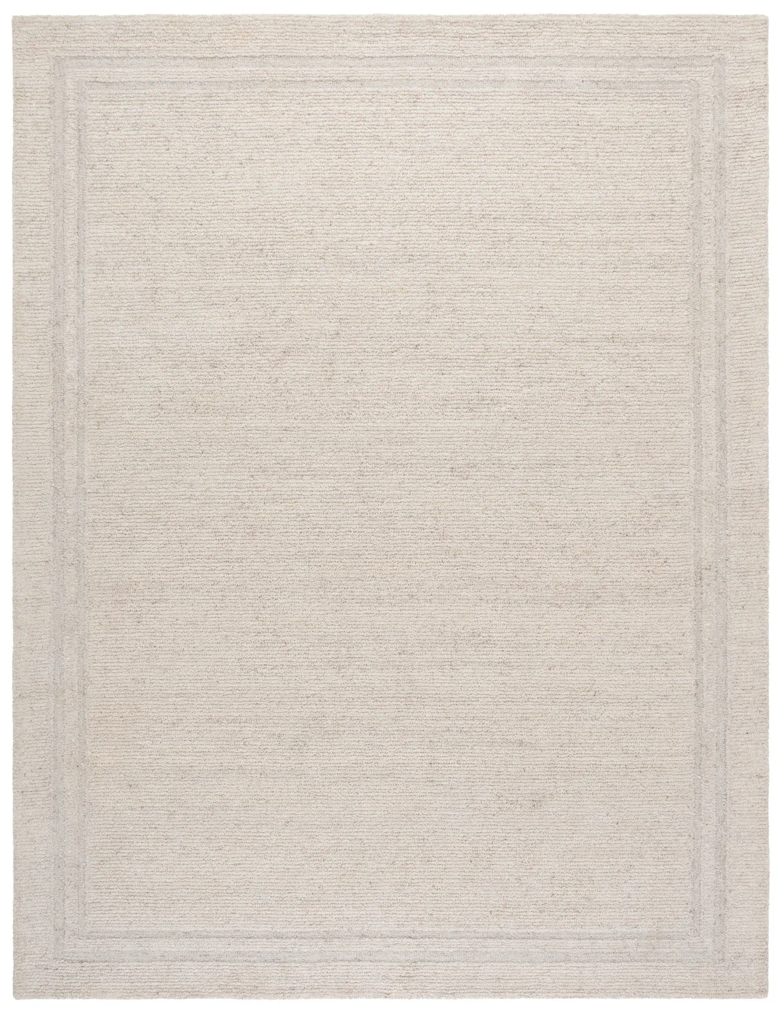 Renewal Bordered Ribbed Hand-Woven Rug