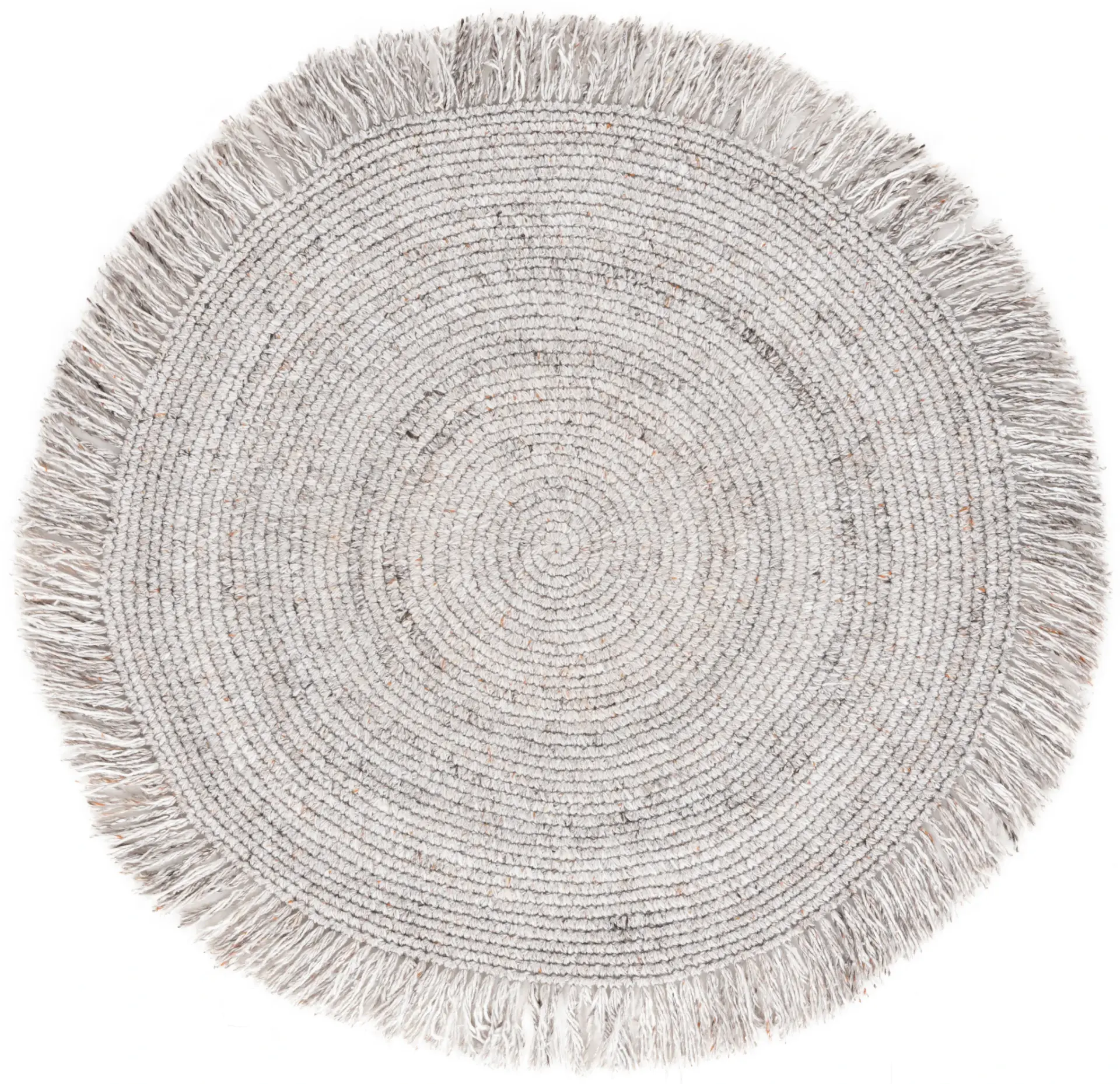 Renewal Spiral Braided Fringed Hand-Woven Rug