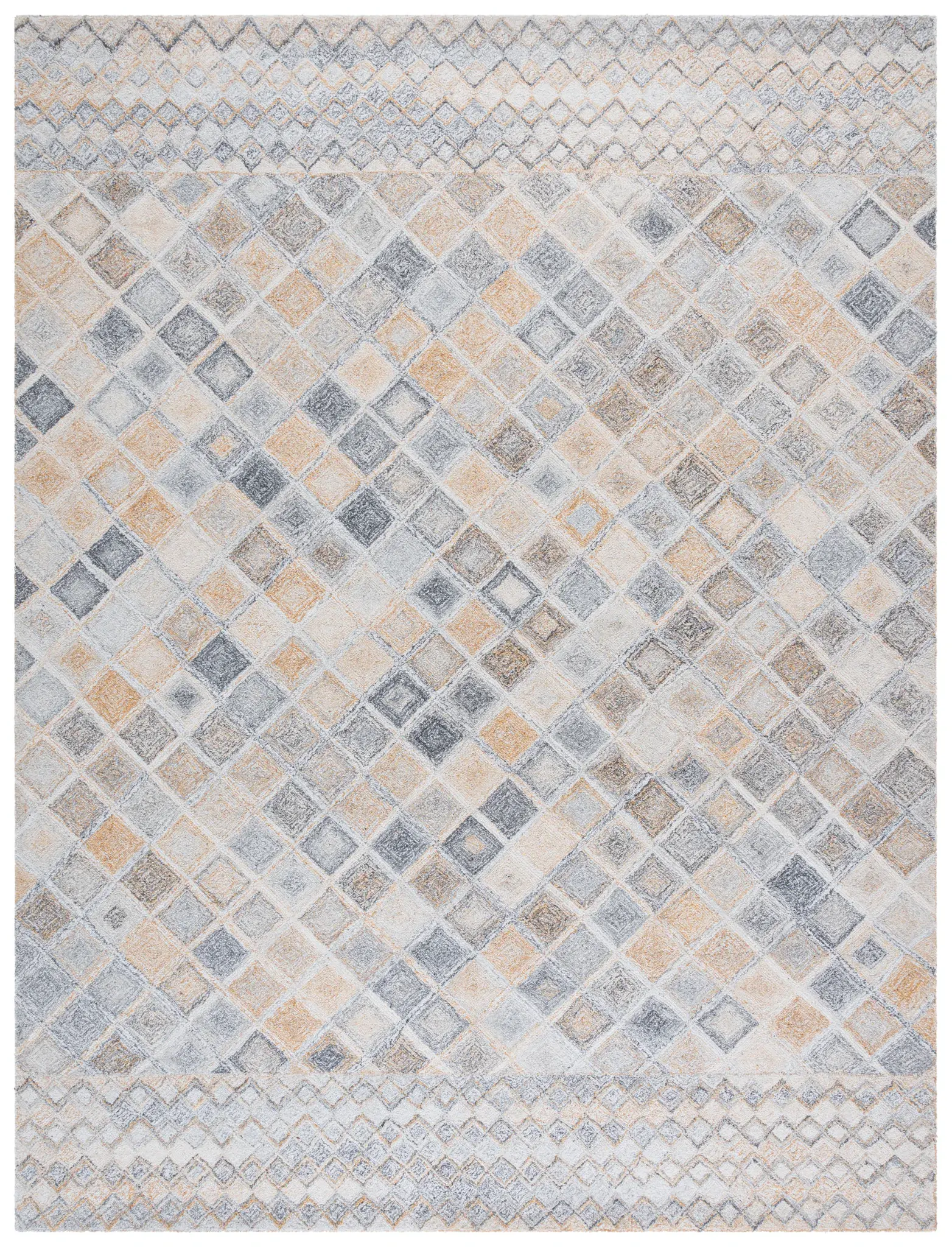 Renewal Diamond Grid Hand-Tufted Rug