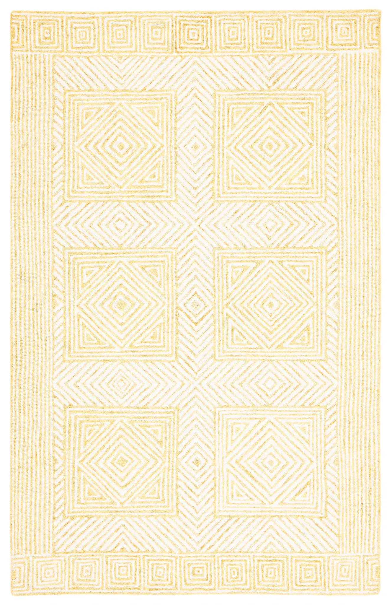 Roslyn Concentric Square Hand-Tufted Wool Rug
