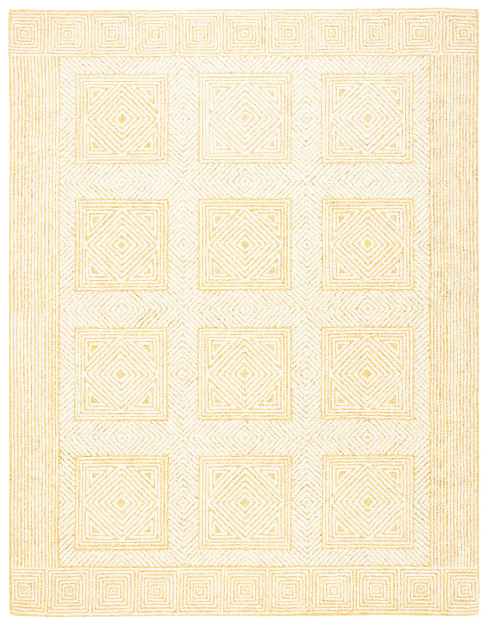 Roslyn Concentric Square Hand-Tufted Wool Rug