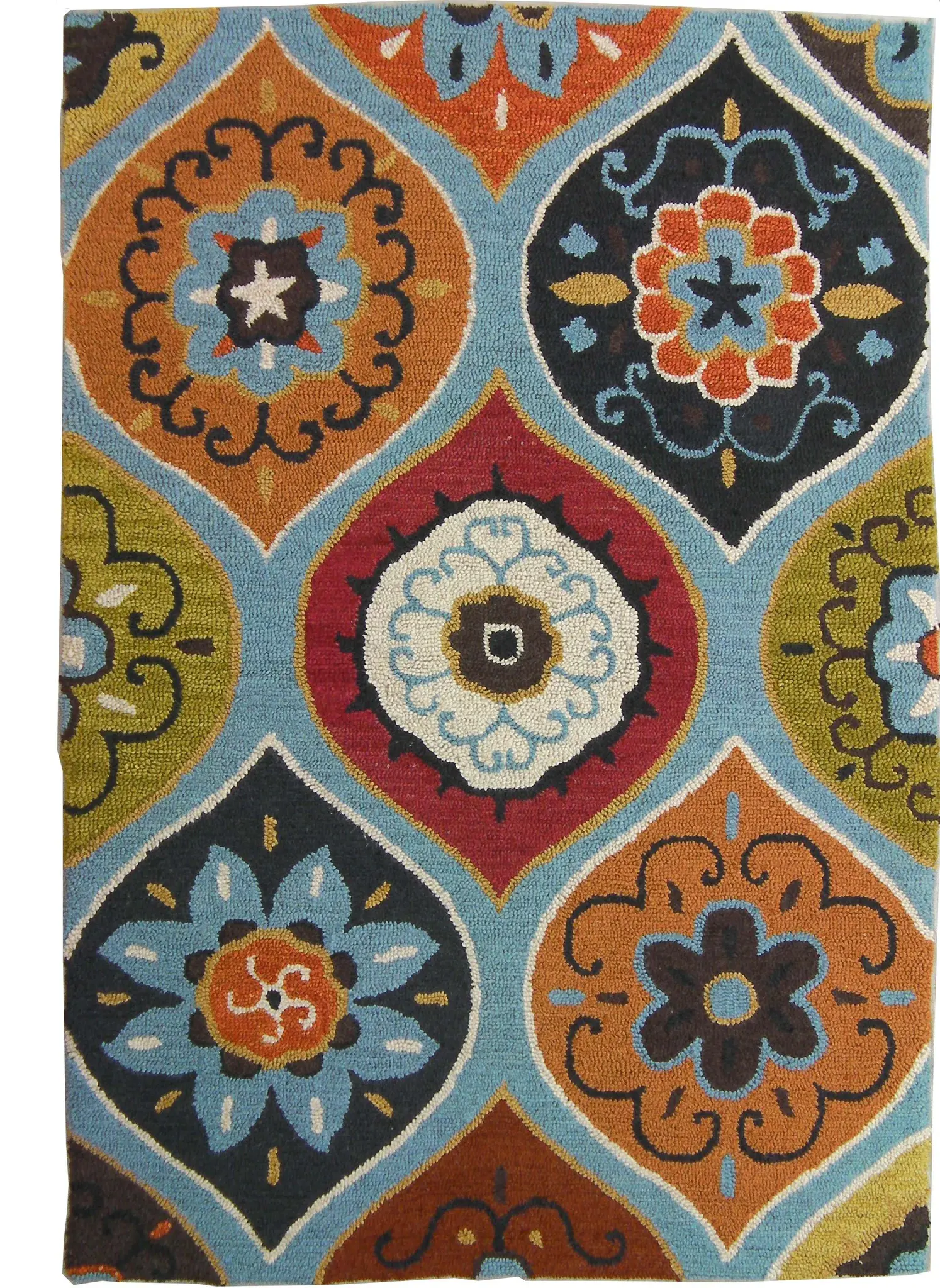 Roslyn Floral Medallion Hand-Tufted Wool Rug