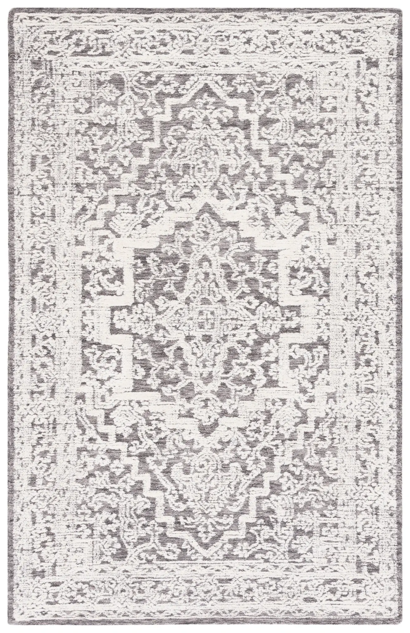 Roslyn Stepped Medallion Hand-Tufted Wool Rug