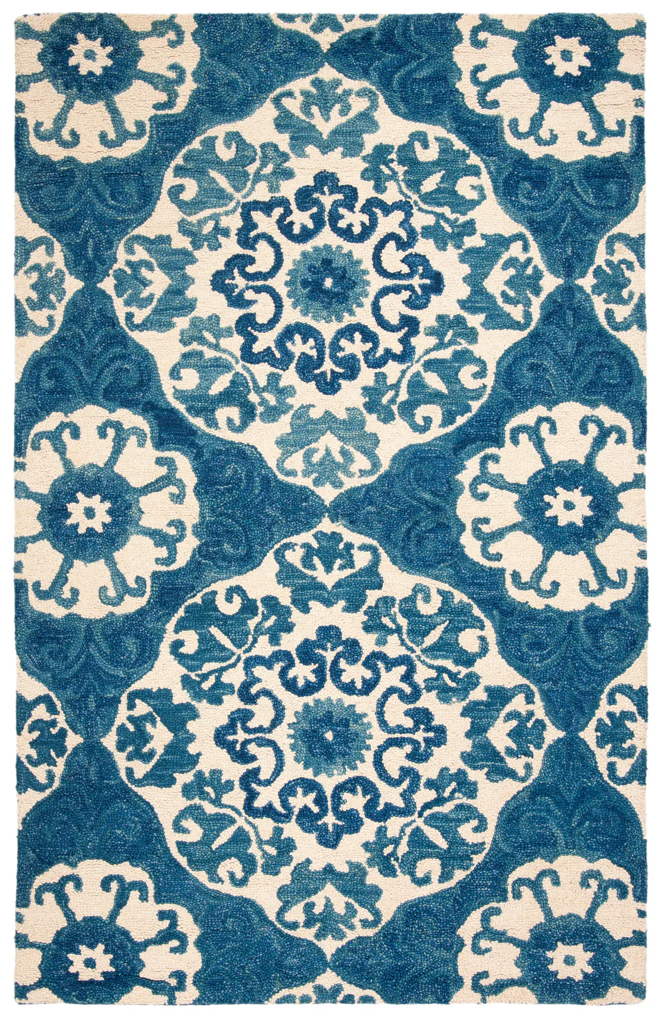Roslyn Floral Ogee Hand-Tufted Wool Rug