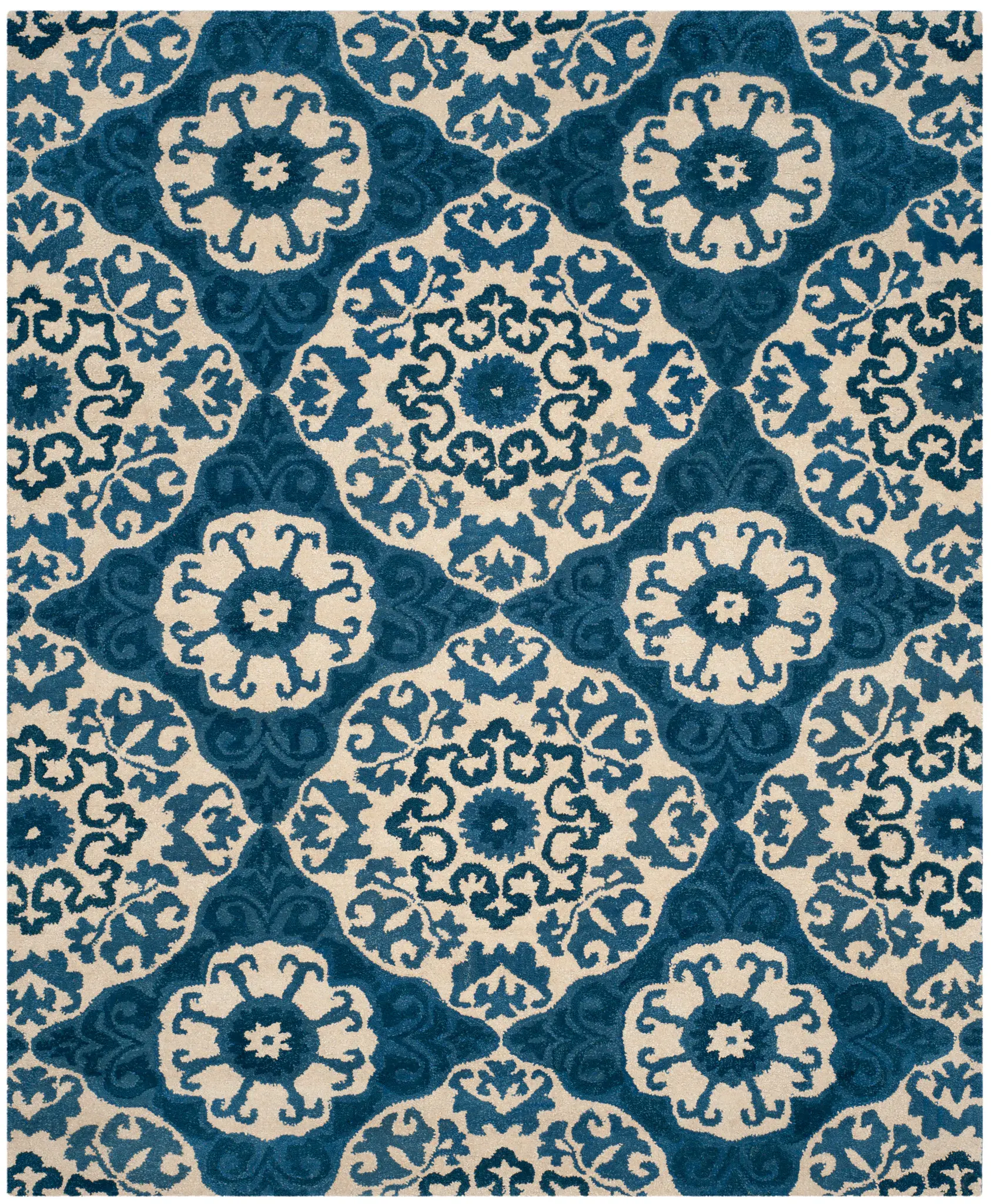 Roslyn Floral Ogee Hand-Tufted Wool Rug