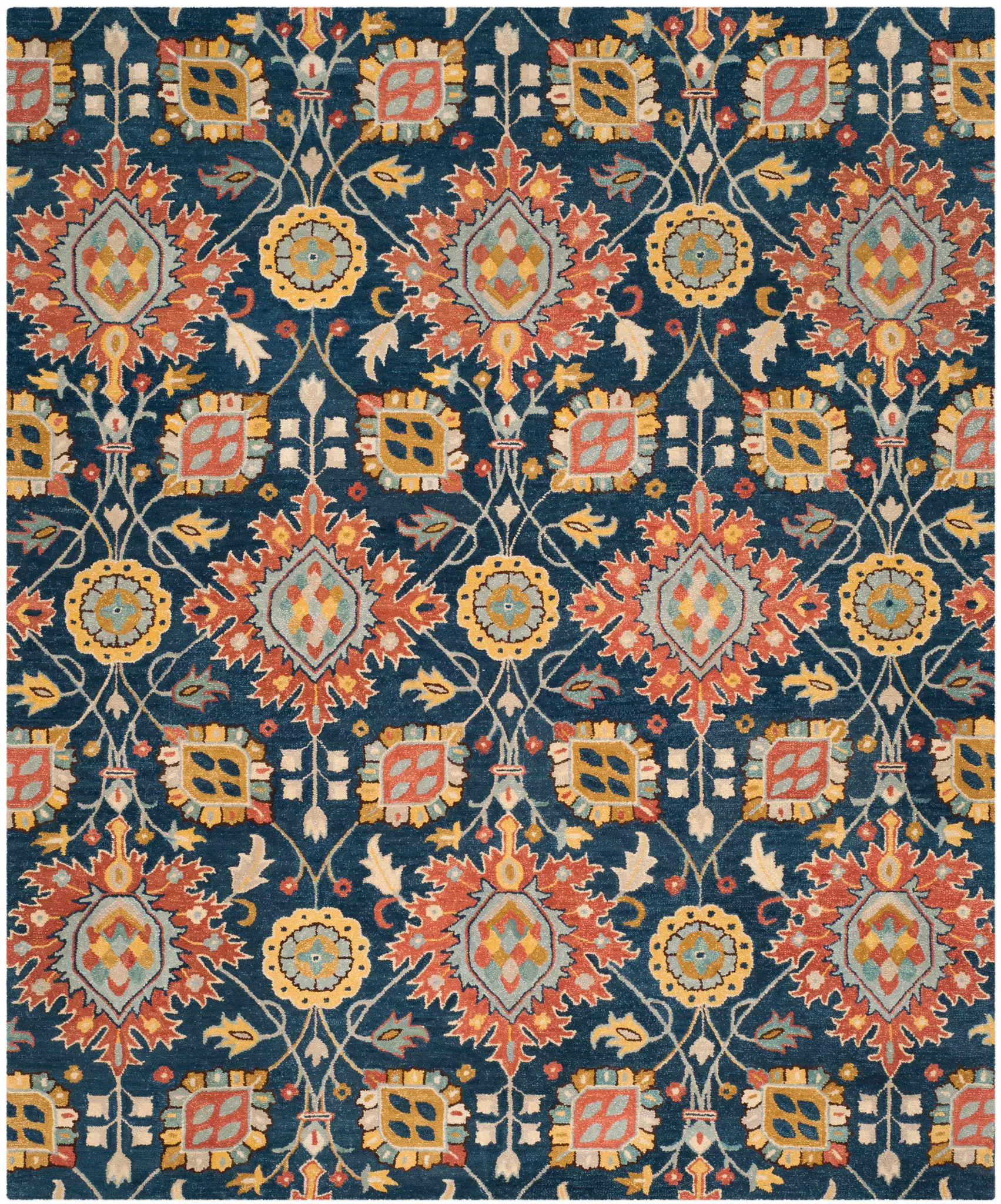 Roslyn Floral Lattice Hand-Tufted Wool Rug