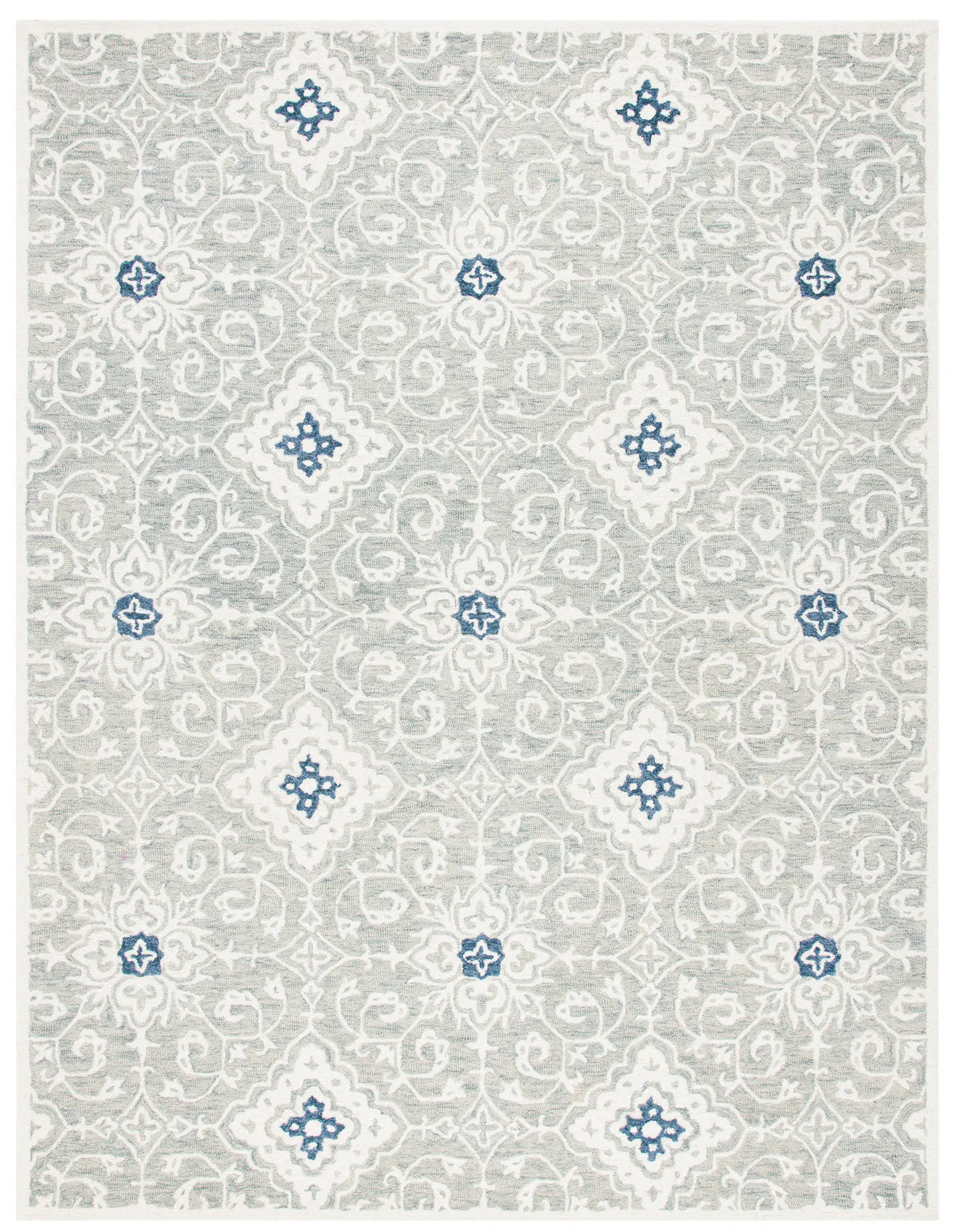 Roslyn Floral Tile Hand-Tufted Wool Rug