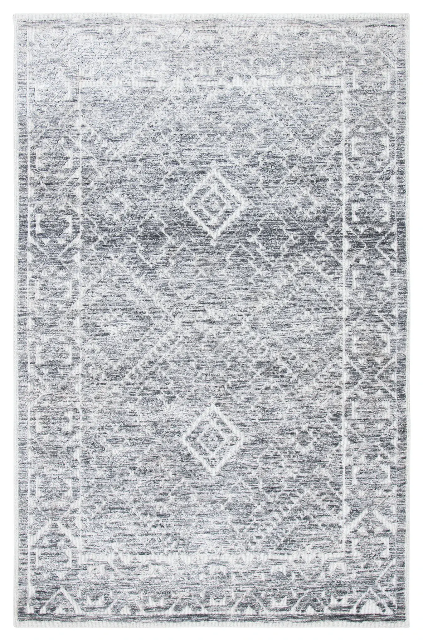 Roslyn Diamond Bordered Hand-Loomed Rug