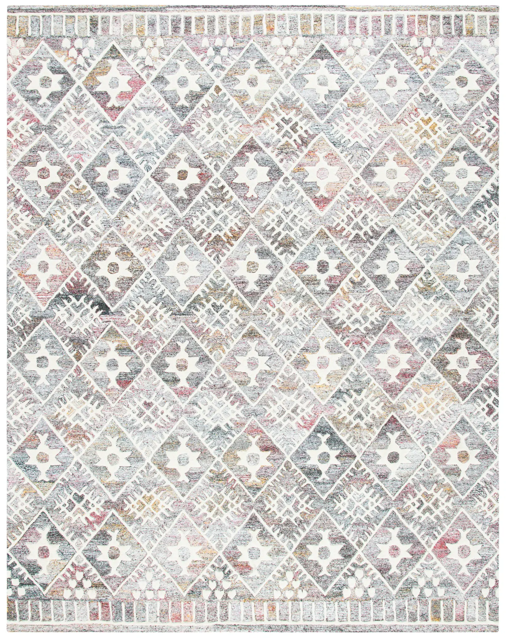 Roslyn Diamond Grid Hand-Tufted Rug