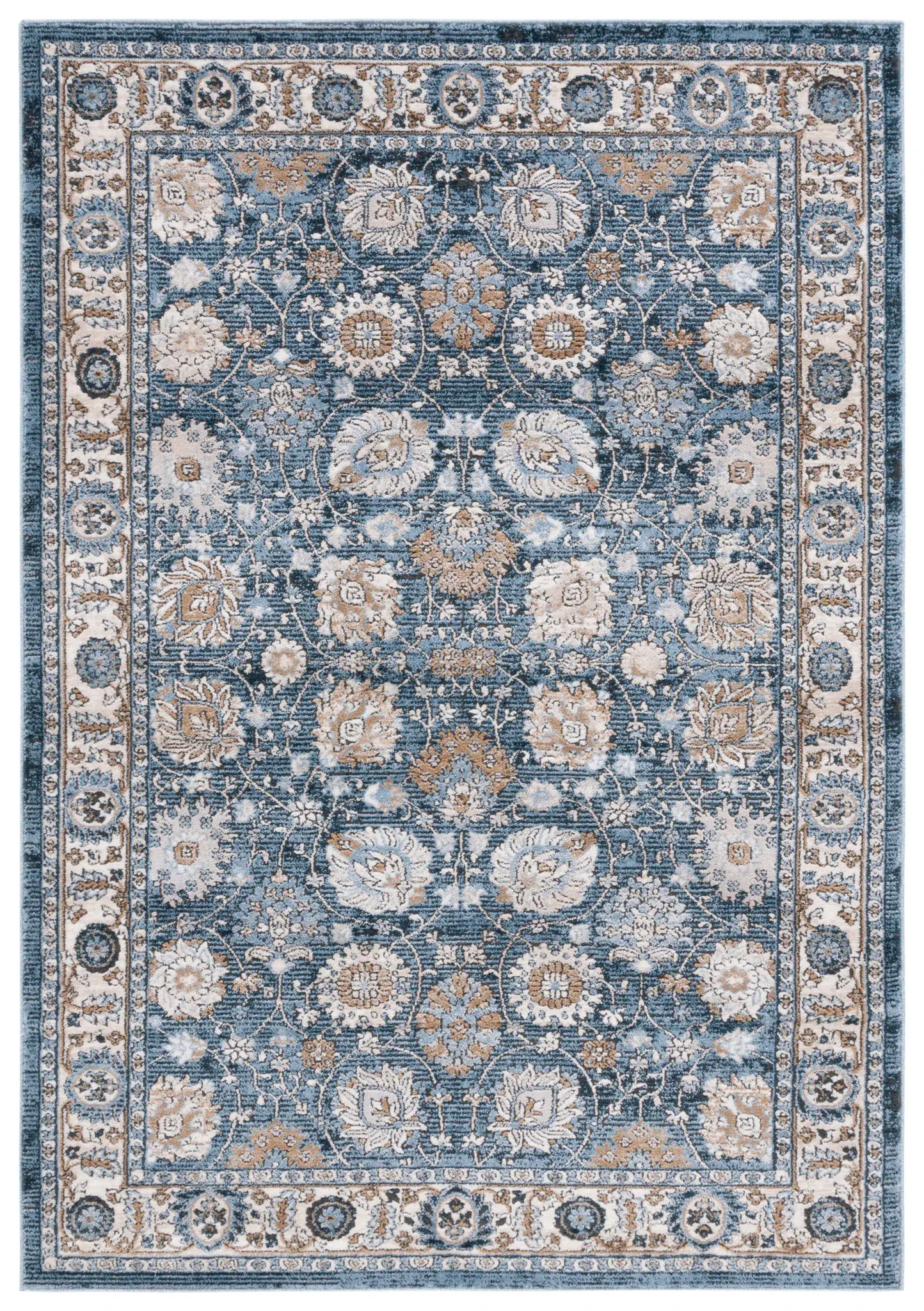 Rosewood Floral Border Rug