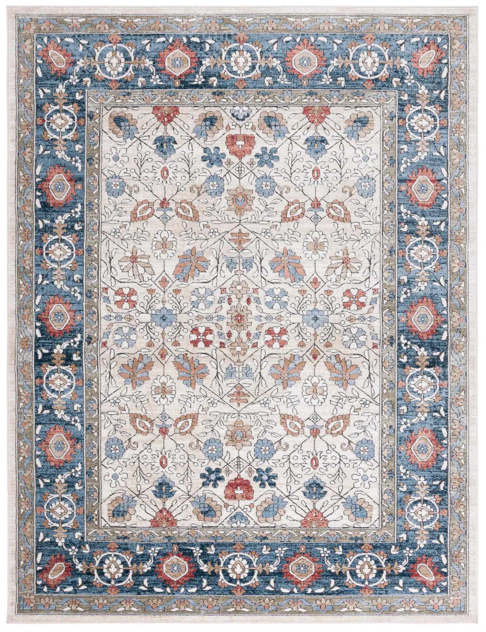 Rosewood Floral Trellis Rug