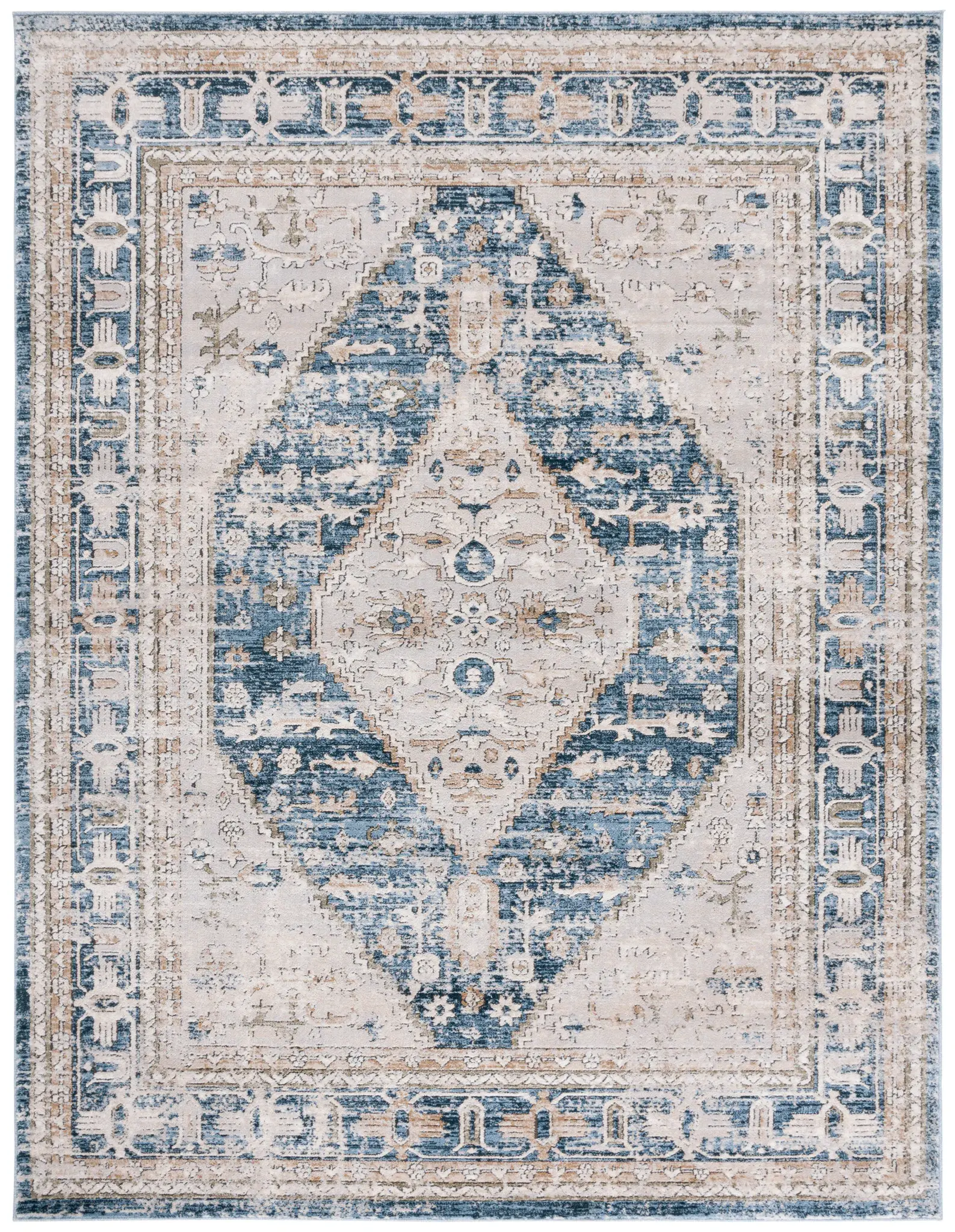 Rosewood Distressed Medallion Rug