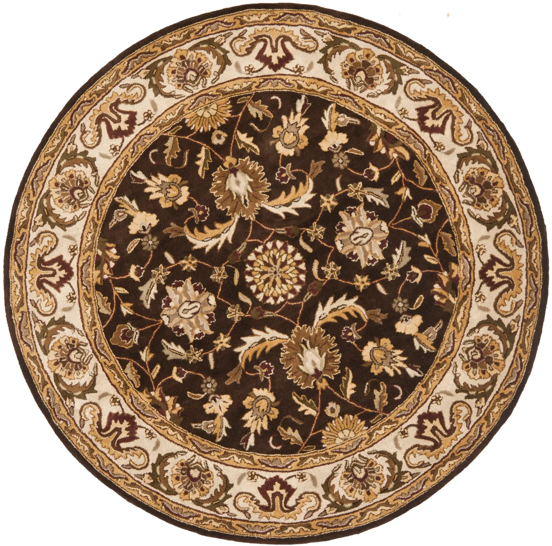 Royalty Floral Border Hand-Tufted Wool Rug