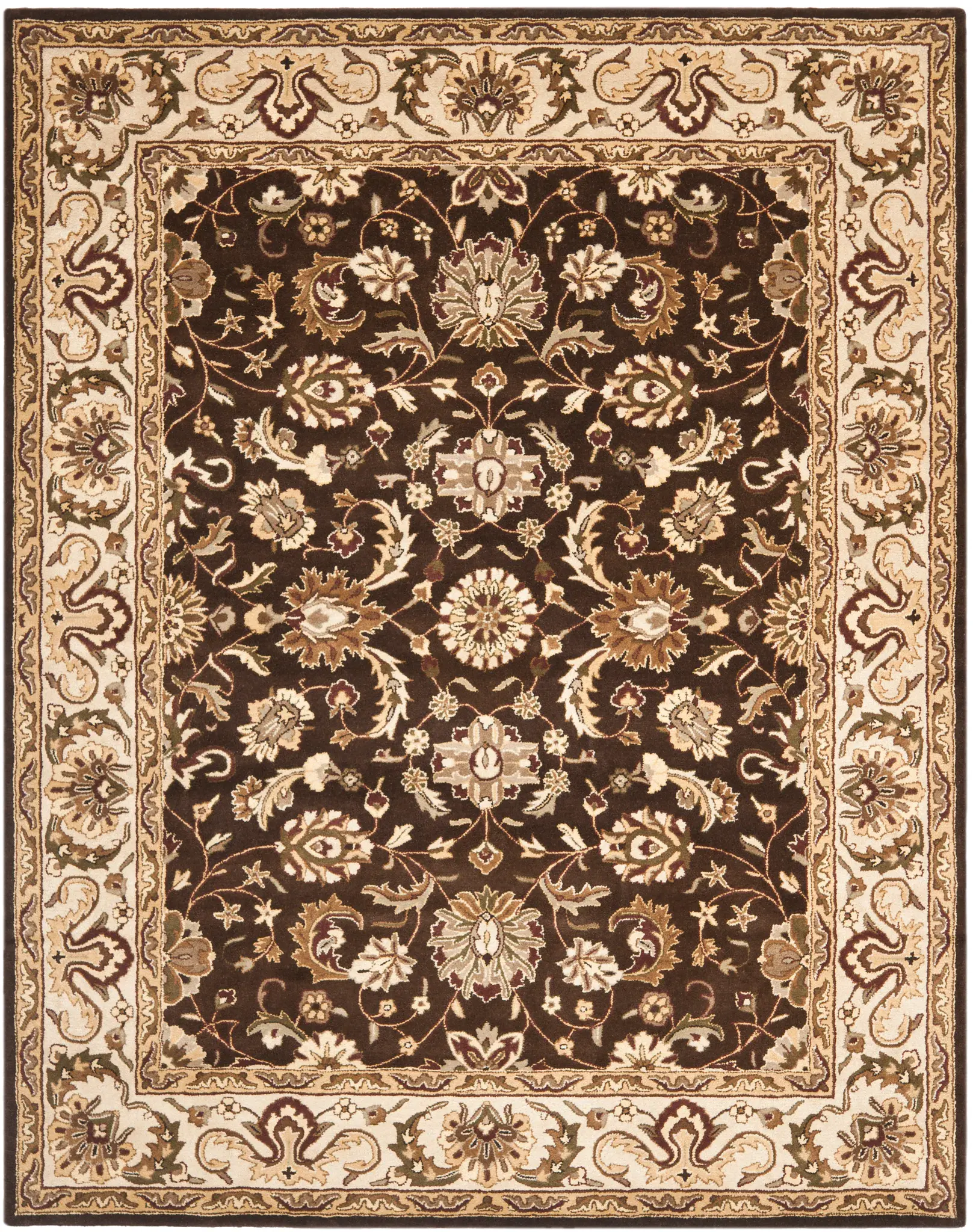 Royalty Floral Border Hand-Tufted Wool Rug