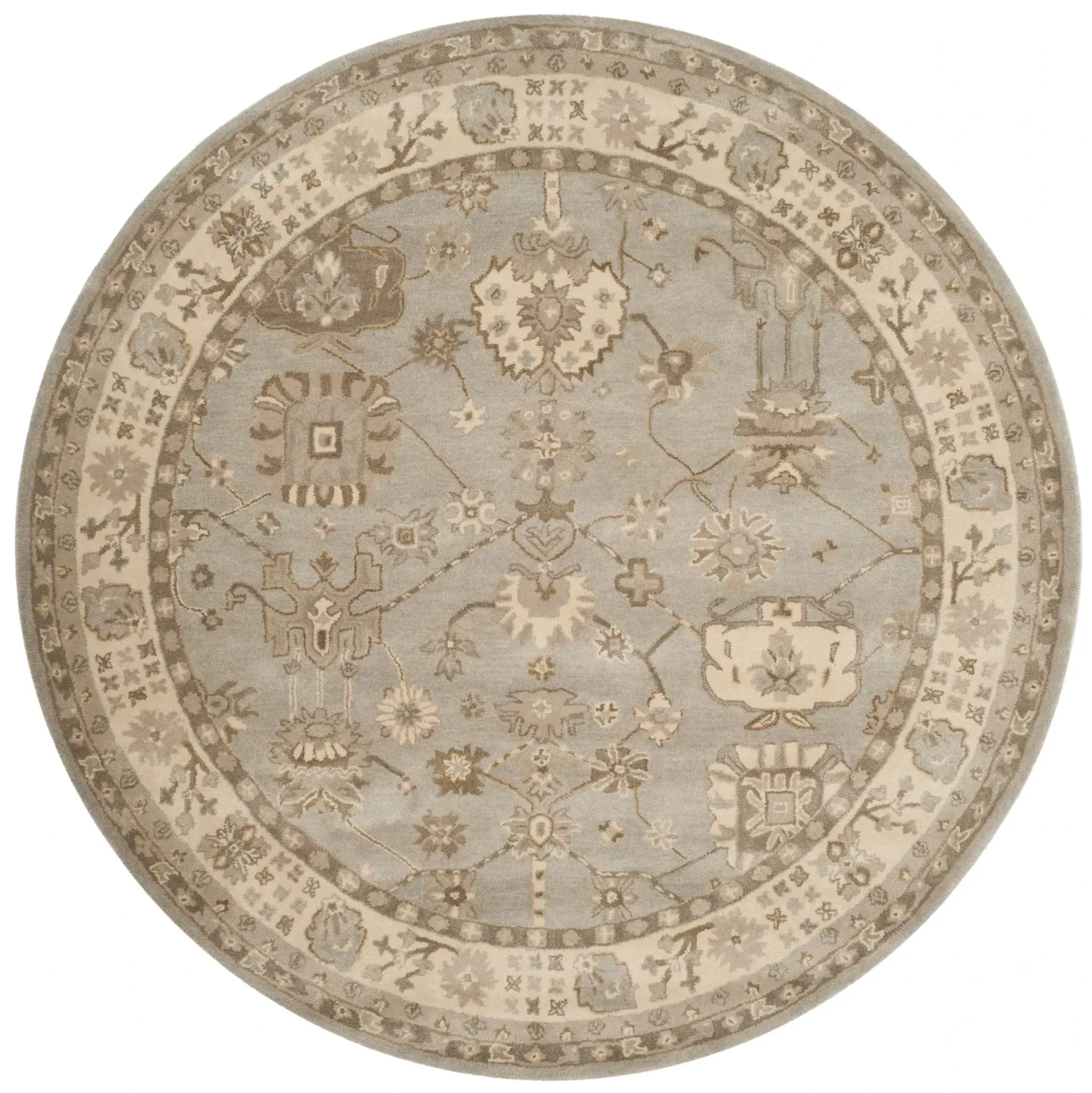 Royalty Floral Lattice Hand-Tufted Wool Rug
