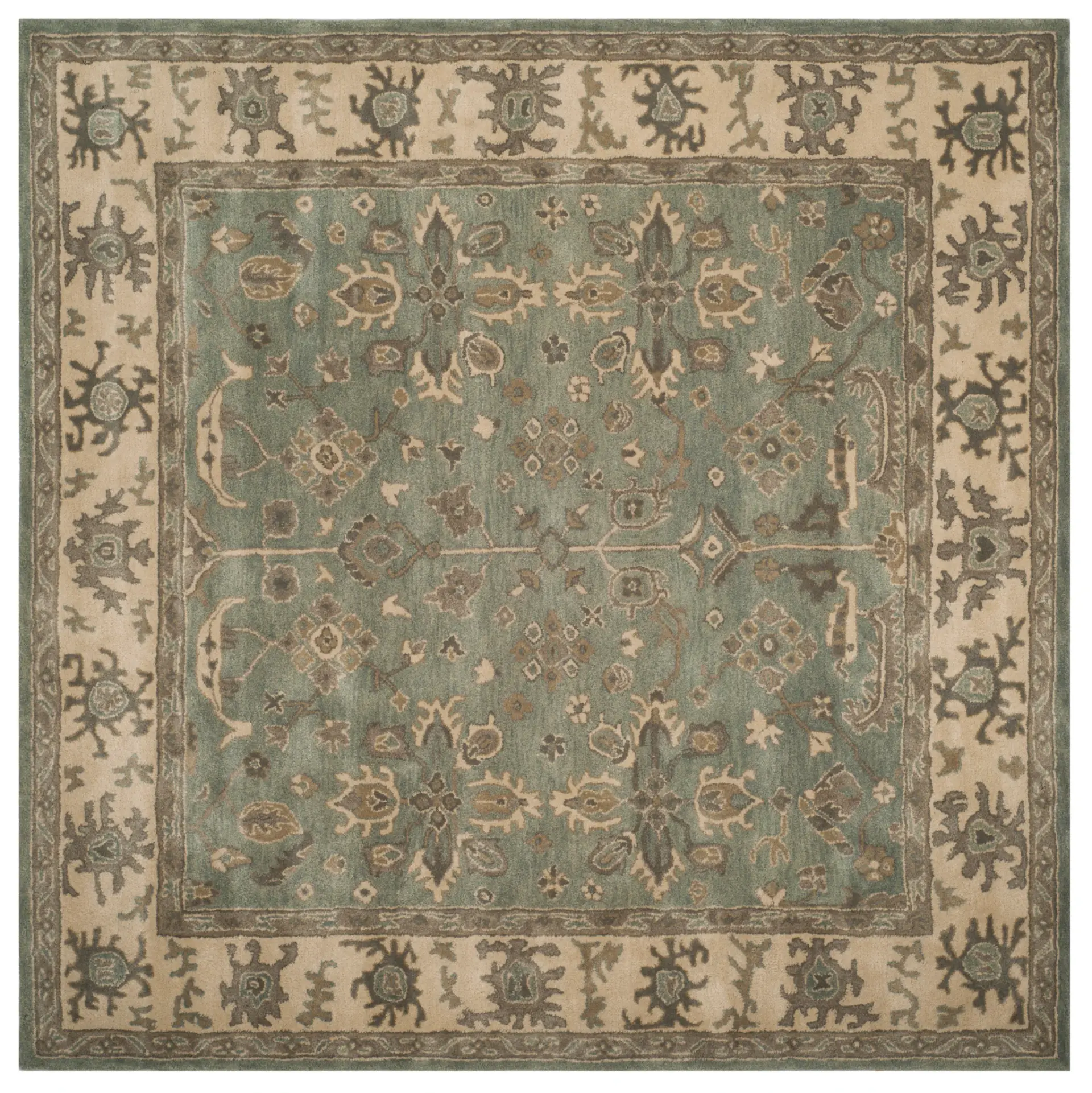 Royalty Tribal Palmette Hand-Tufted Wool Rug