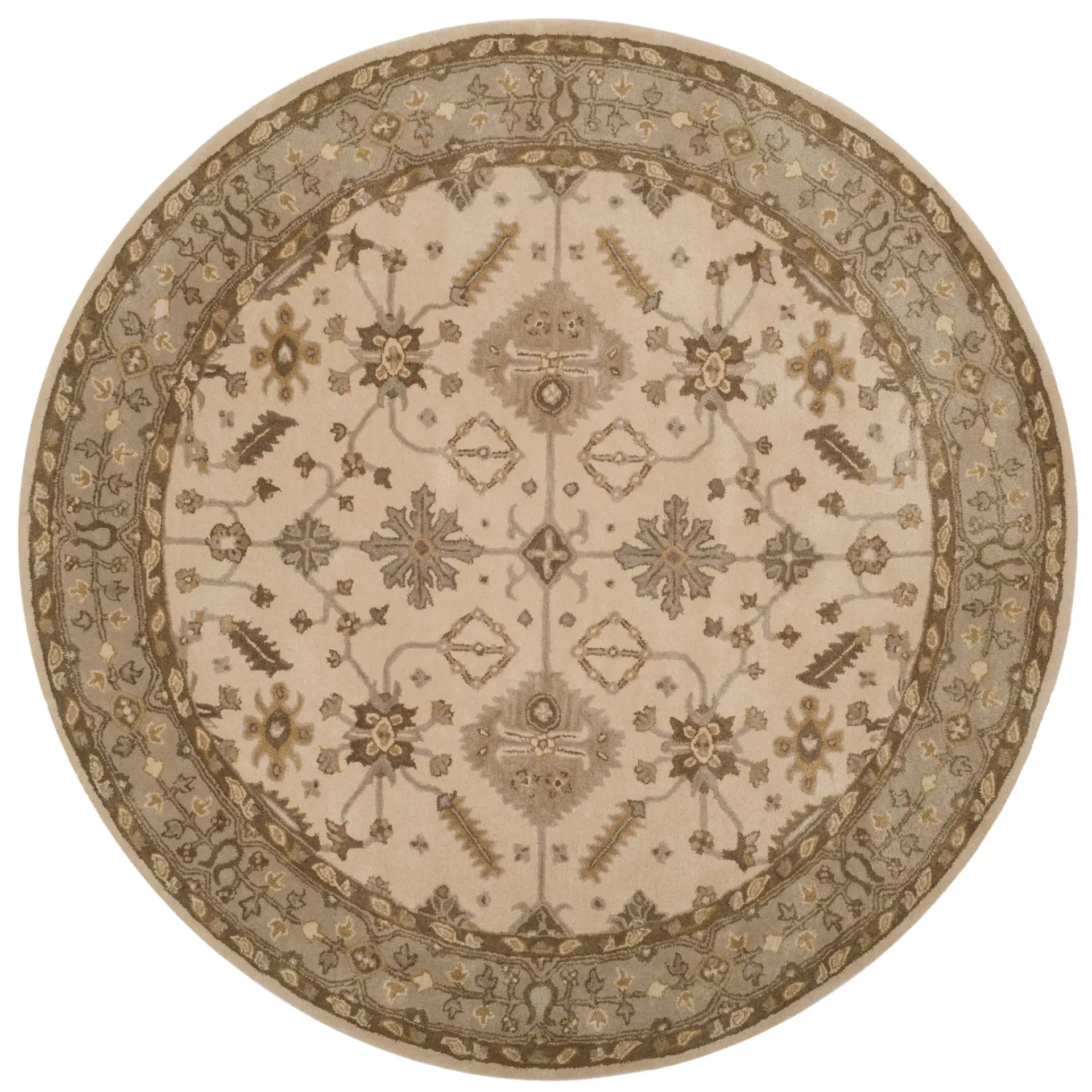 Royalty Stylized Floral Hand-Tufted Wool Rug
