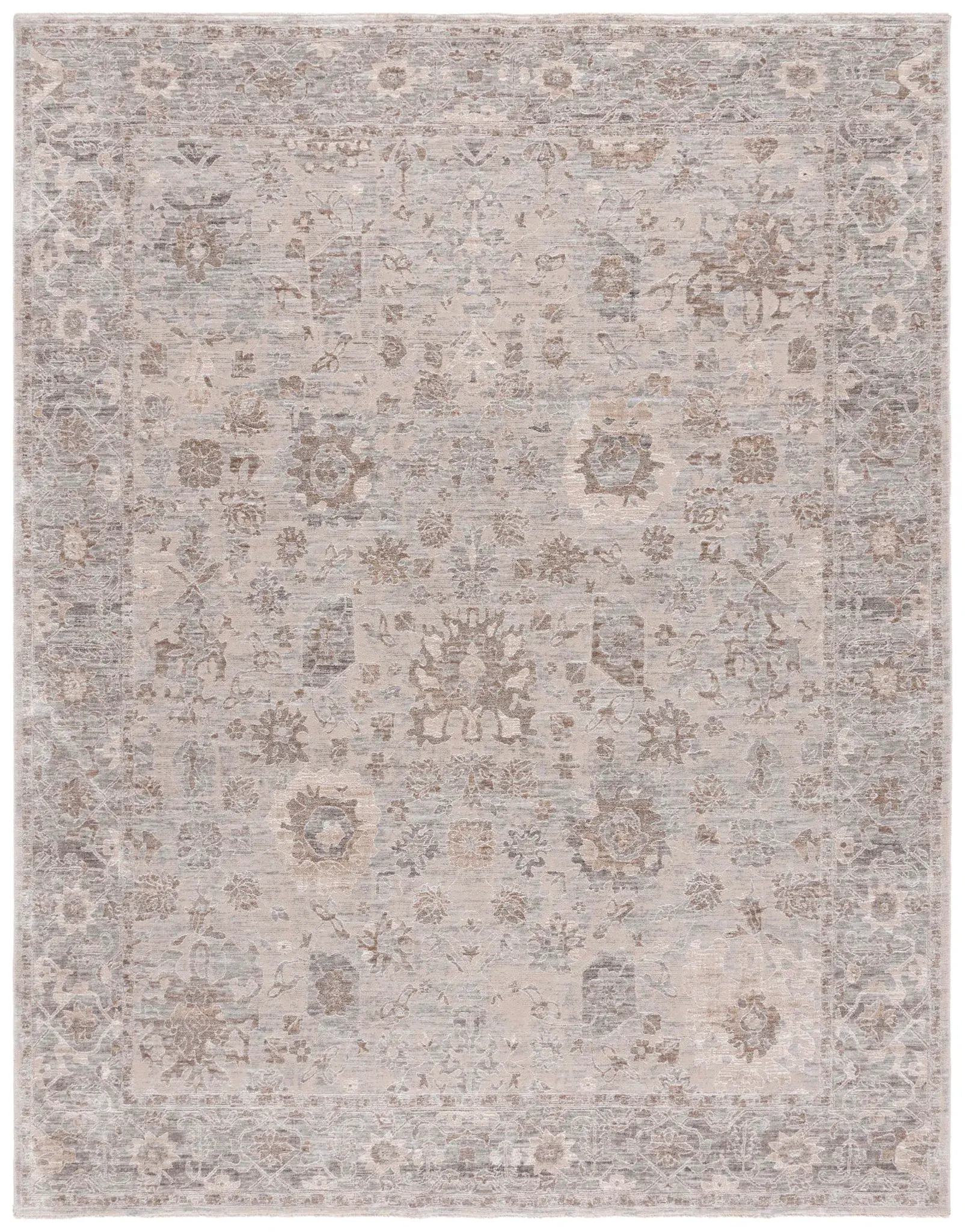 Republica Faded Floral Bordered Rug