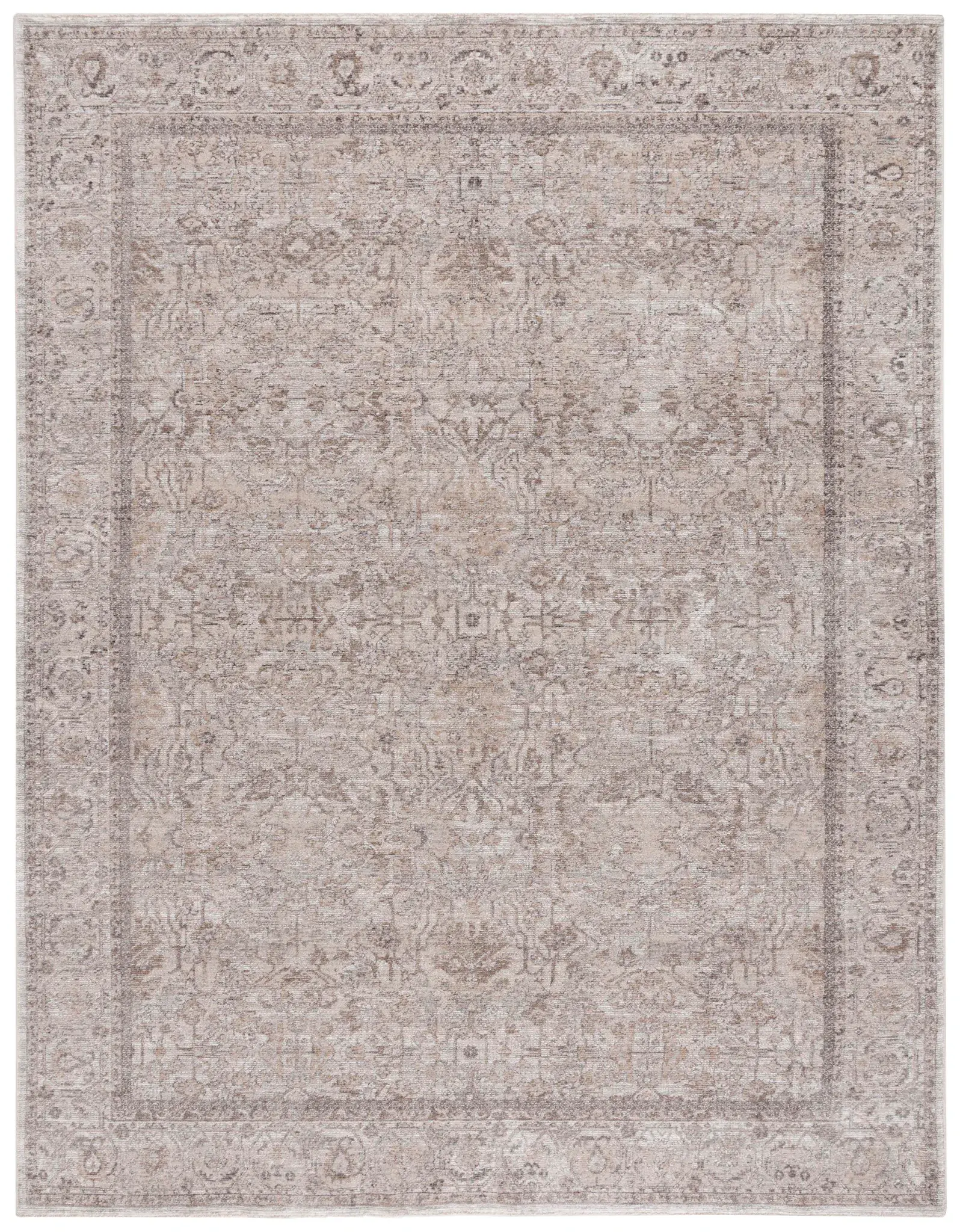 Republica Distressed Floral Bordered Rug