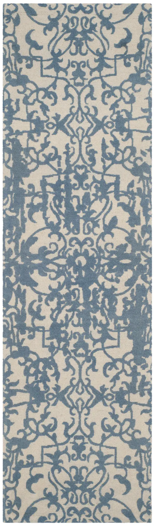 Restoration Vintage Distressed Scroll Hand-Tufted Wool Rug