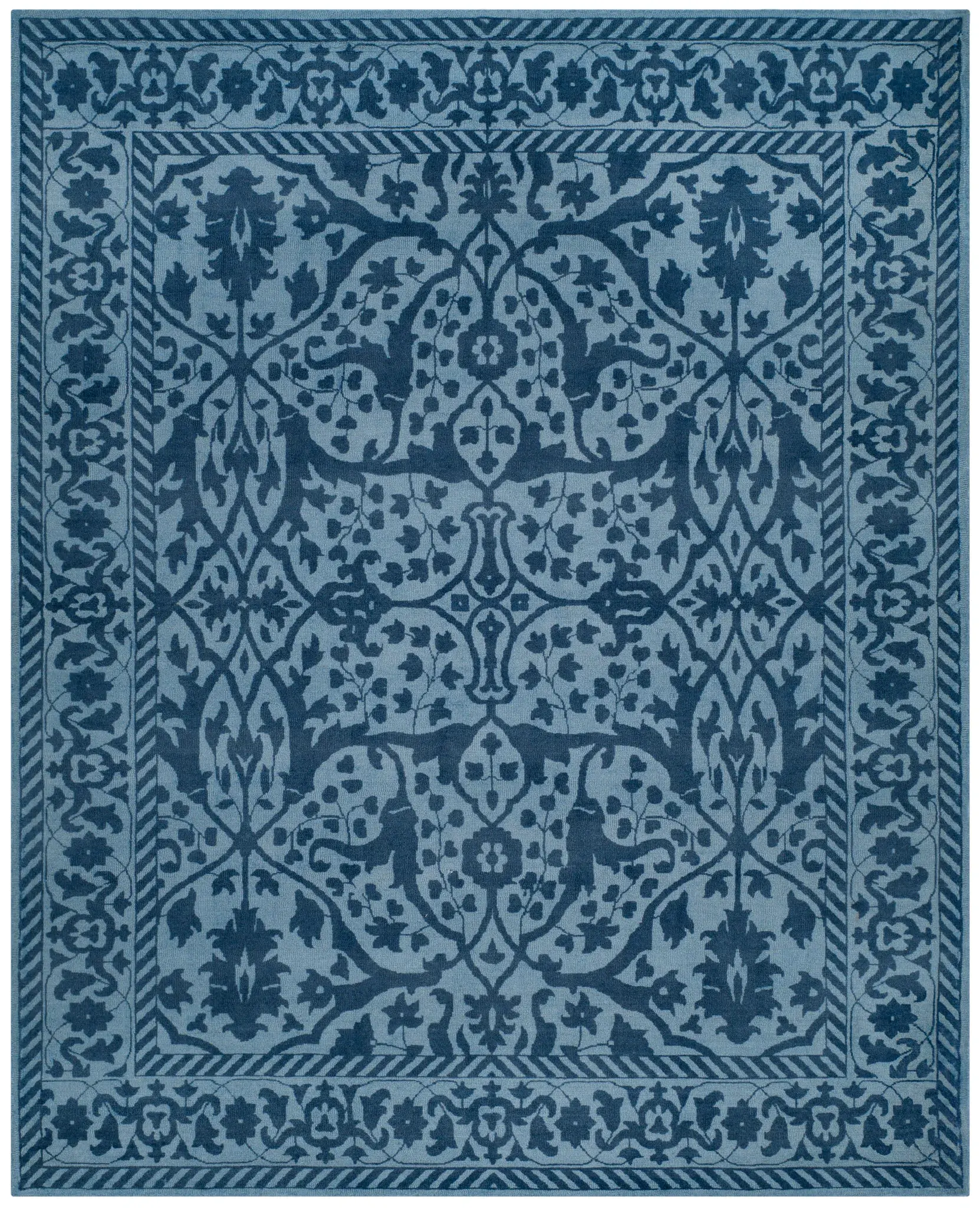 Restoration Vintage Botanical Hand-Tufted Wool Rug
