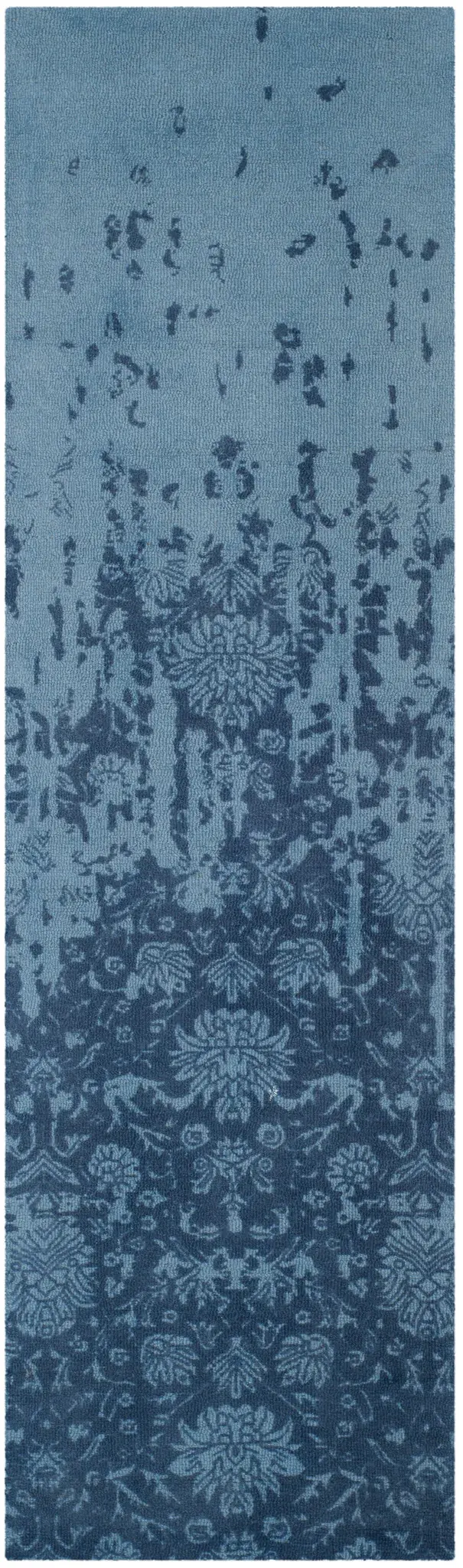 Restoration Vintage Distressed Floral Hand-Tufted Wool Rug