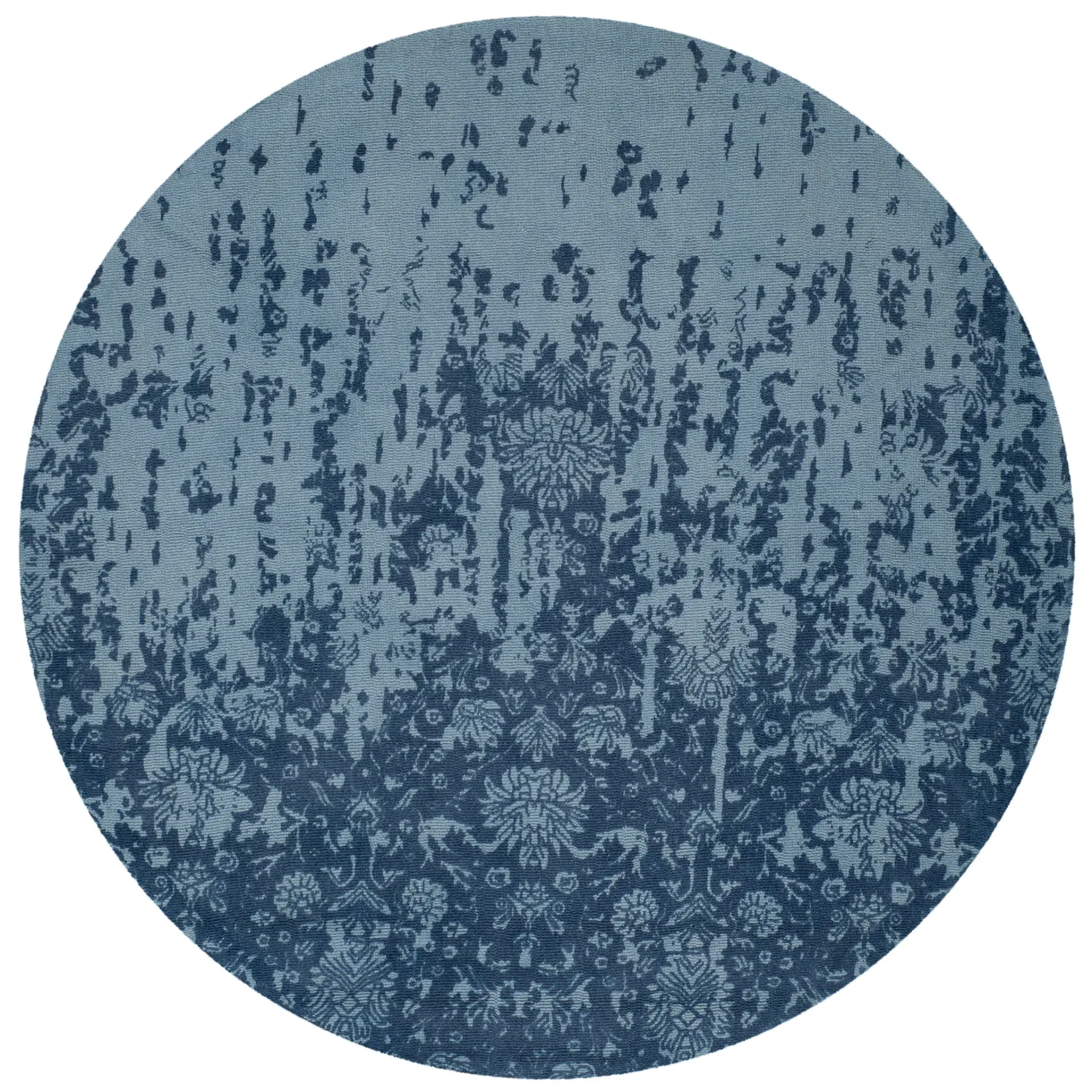 Restoration Vintage Distressed Floral Hand-Tufted Wool Rug