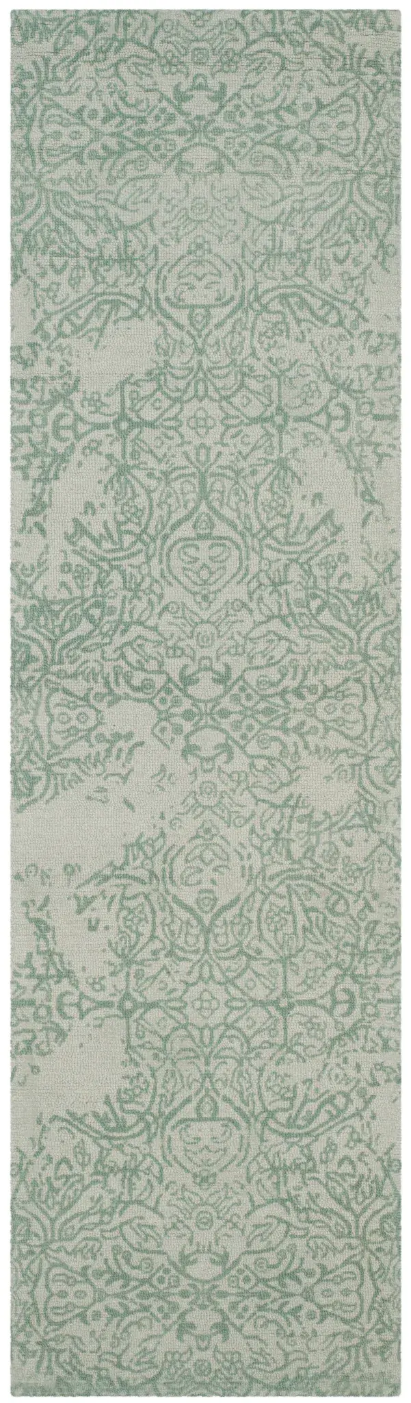 Restoration Vintage Faded Medallion Hand-Tufted Wool Rug
