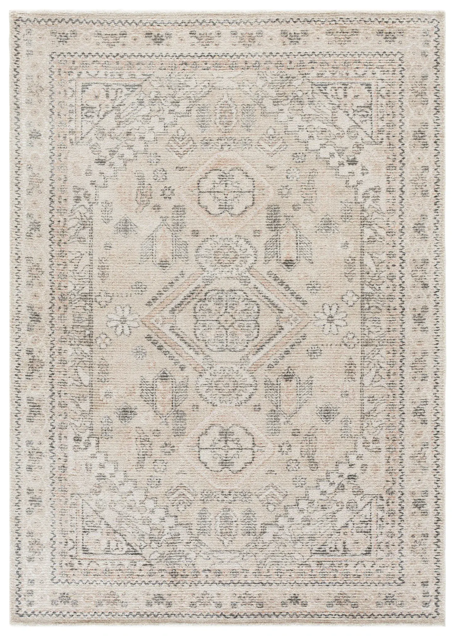 Restoration Vintage Traditional Medallion Hand-Loomed Wool & Viscose Rug