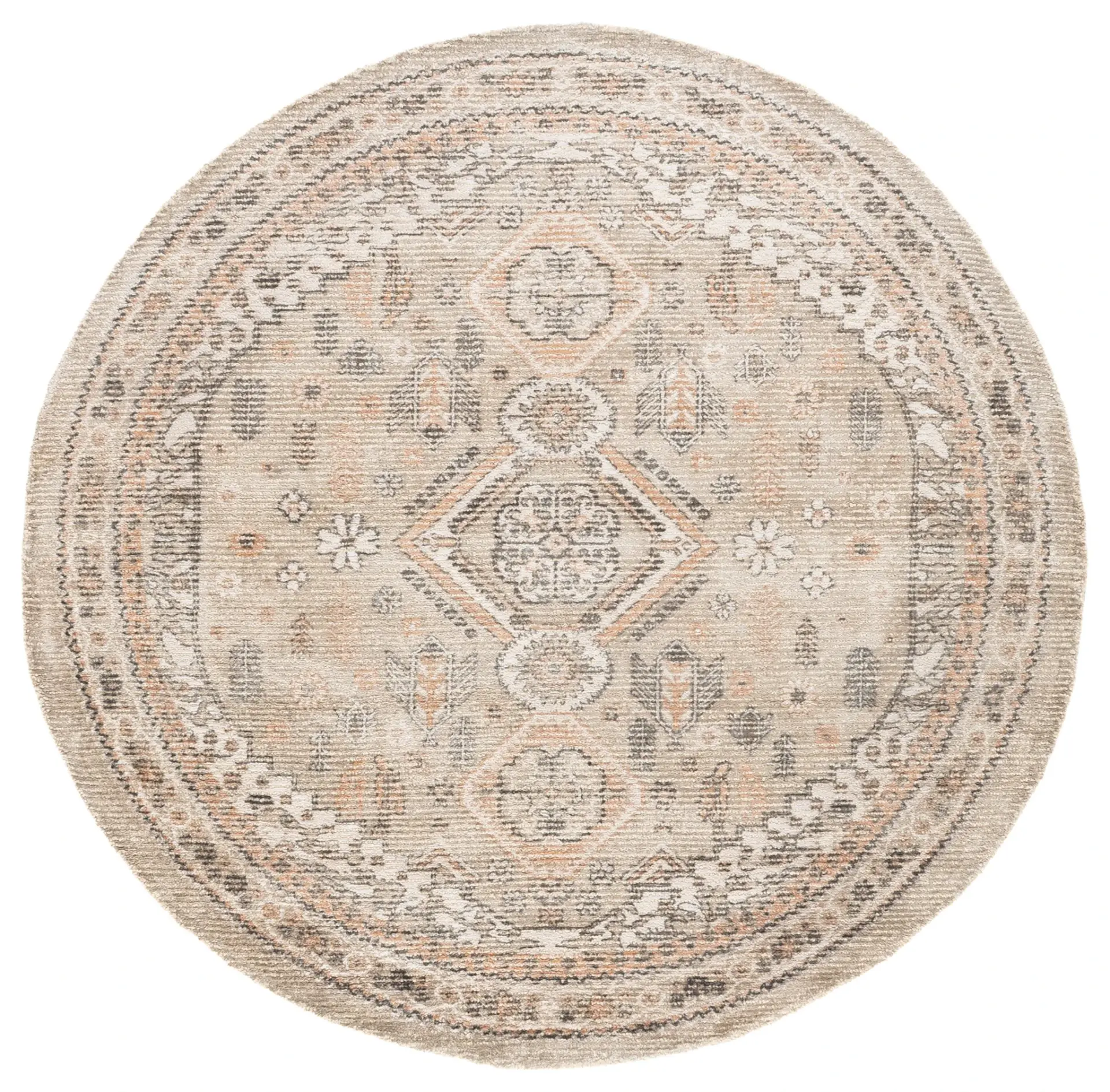 Restoration Vintage Traditional Medallion Hand-Loomed Wool & Viscose Rug