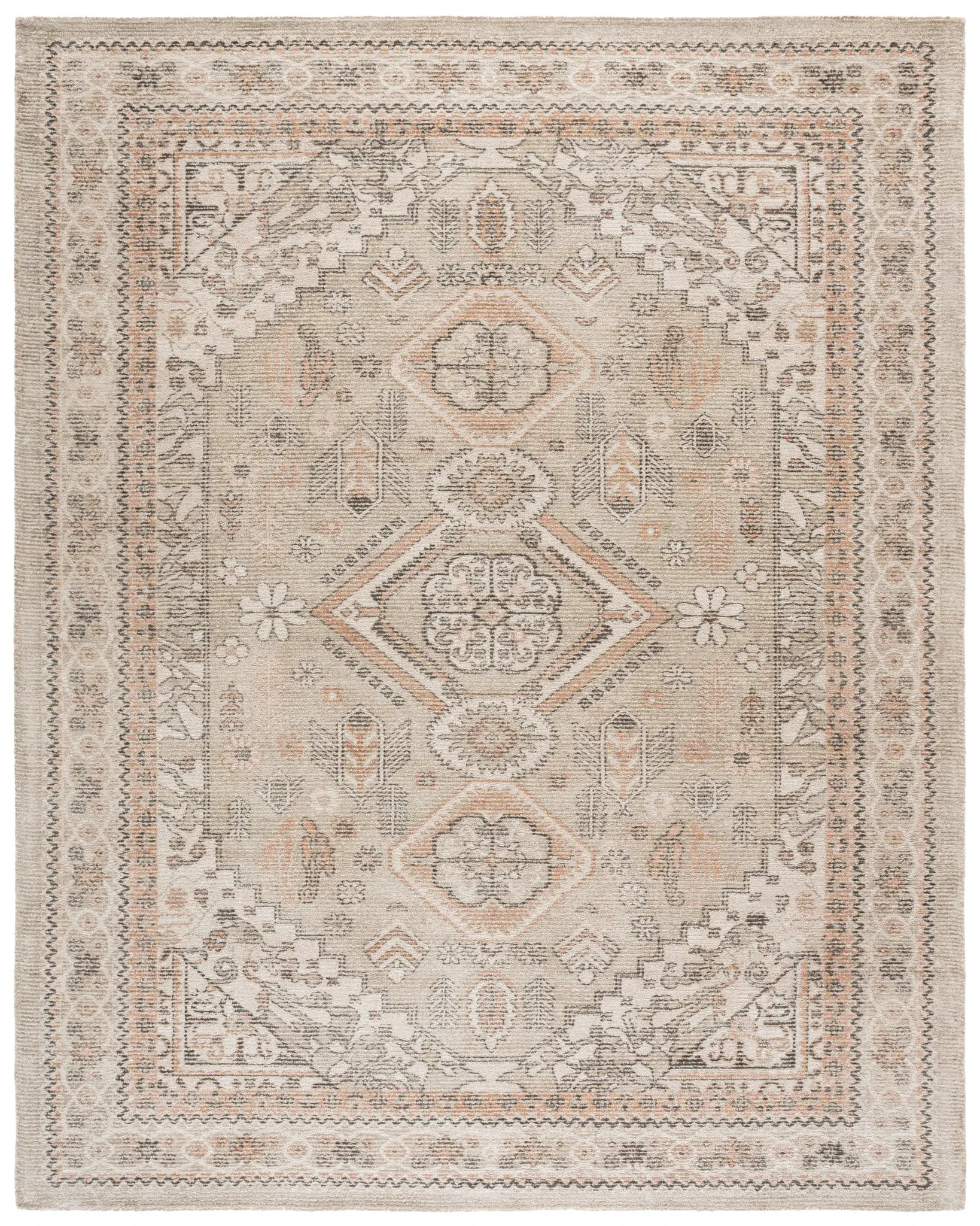 Restoration Vintage Traditional Medallion Hand-Loomed Wool & Viscose Rug