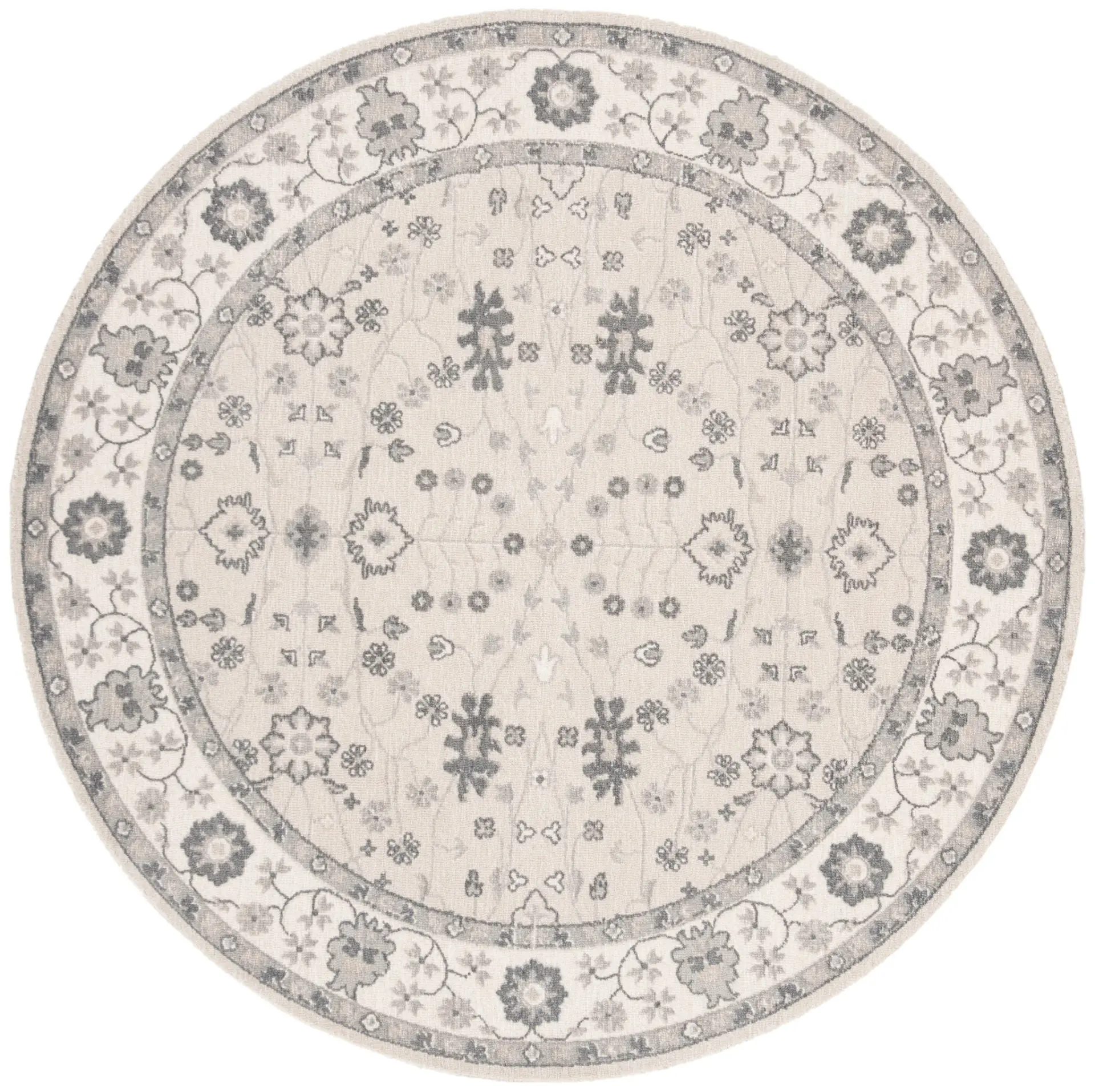 Restoration Vintage Border Hand-Tufted Rug