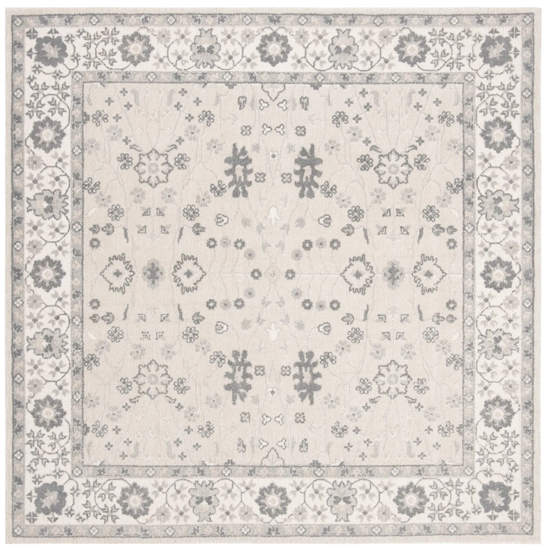 Restoration Vintage Border Hand-Tufted Rug