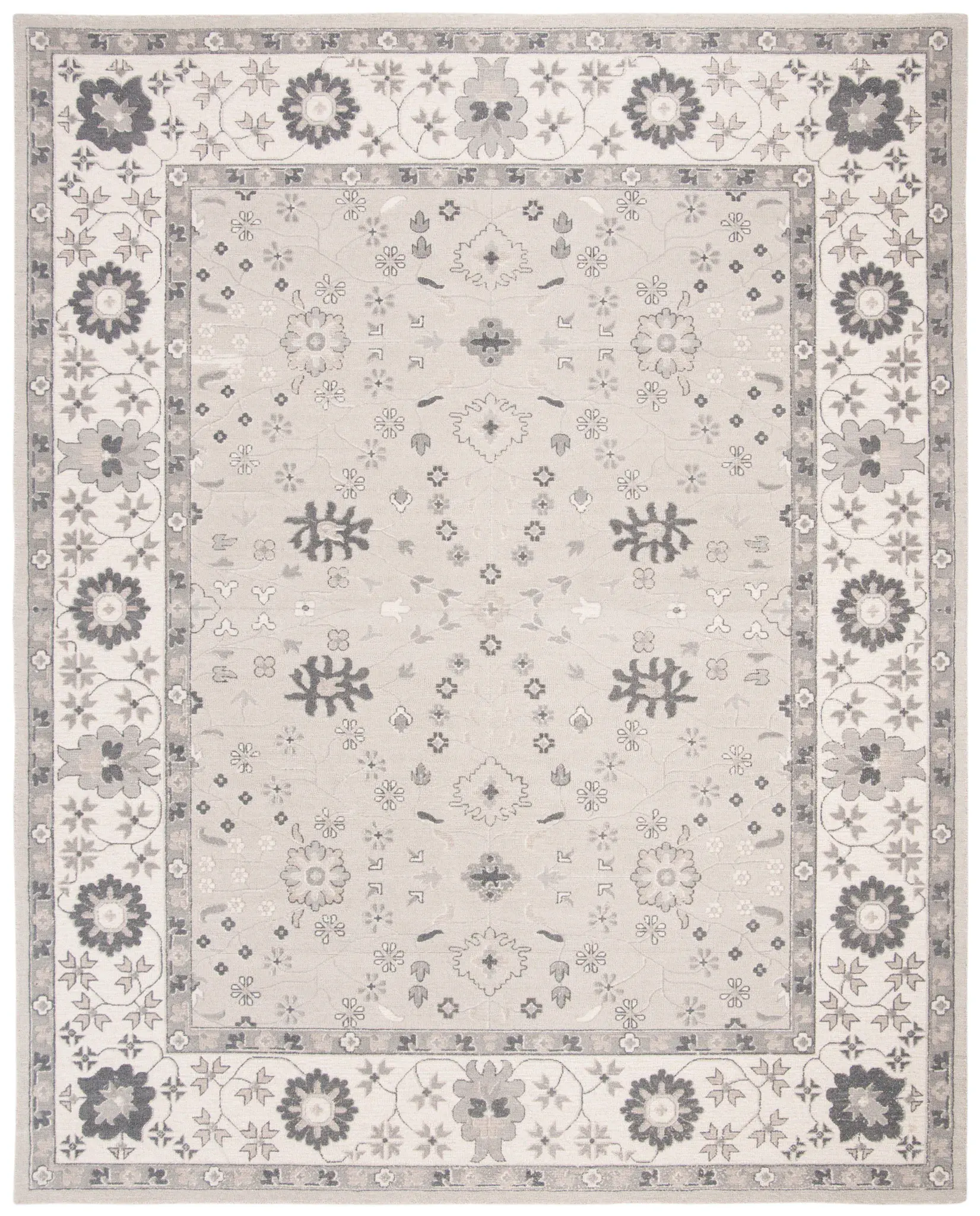 Restoration Vintage Border Hand-Tufted Rug