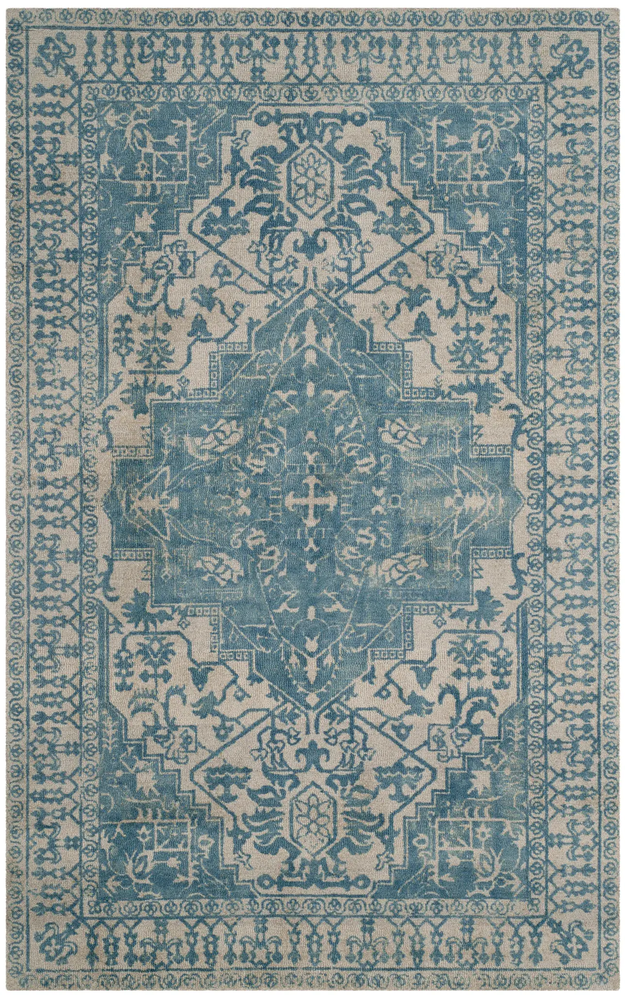 Restoration Vintage Medallion Hand-Tufted Wool Rug