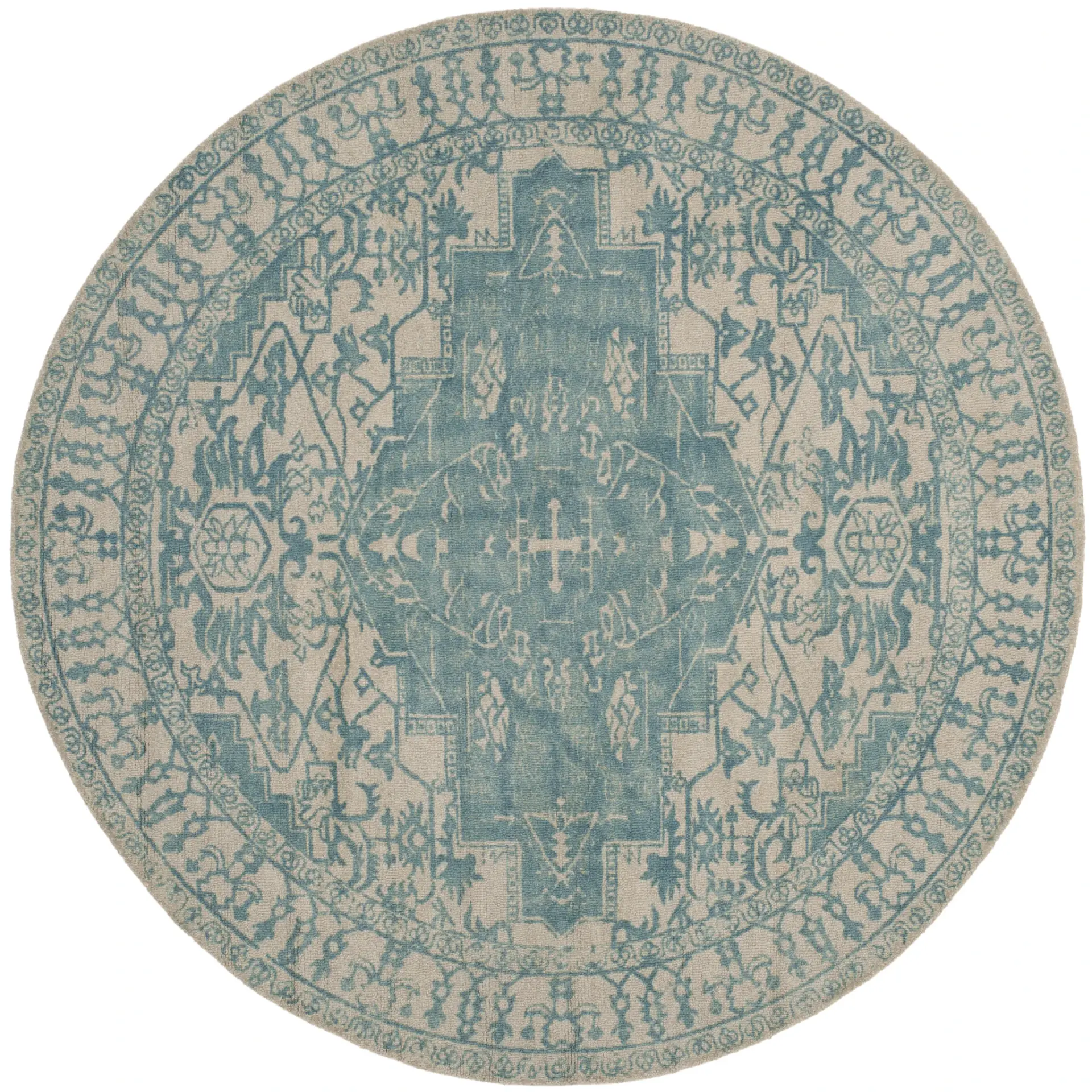 Restoration Vintage Medallion Hand-Tufted Wool Rug