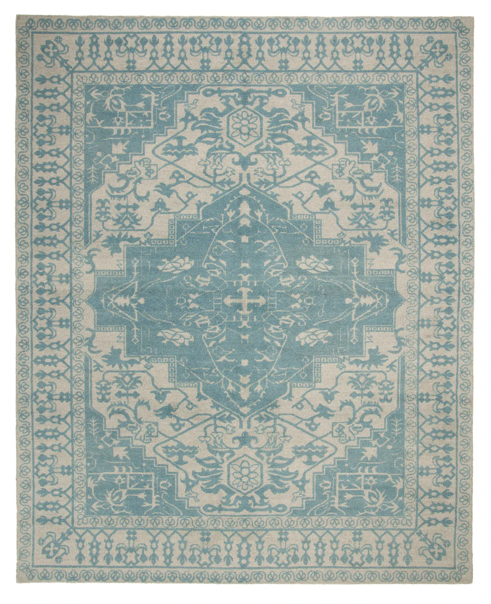 Restoration Vintage Medallion Hand-Tufted Wool Rug