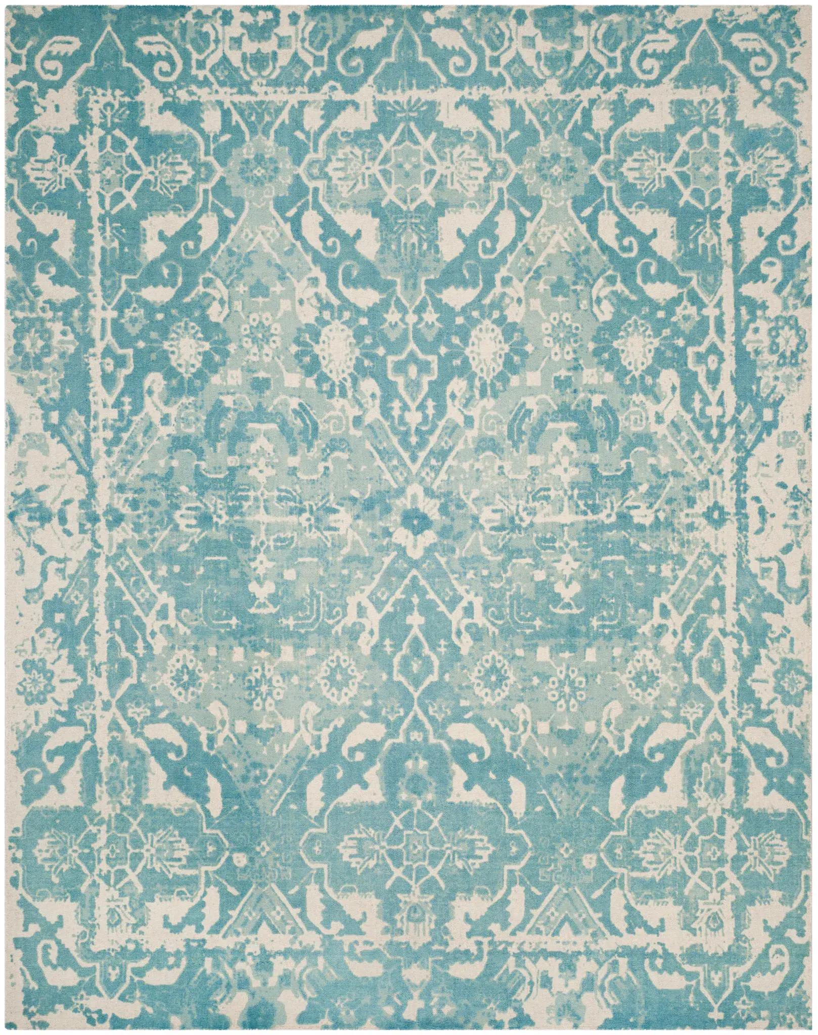 Restoration Vintage Distressed Hand-Tufted Wool Rug