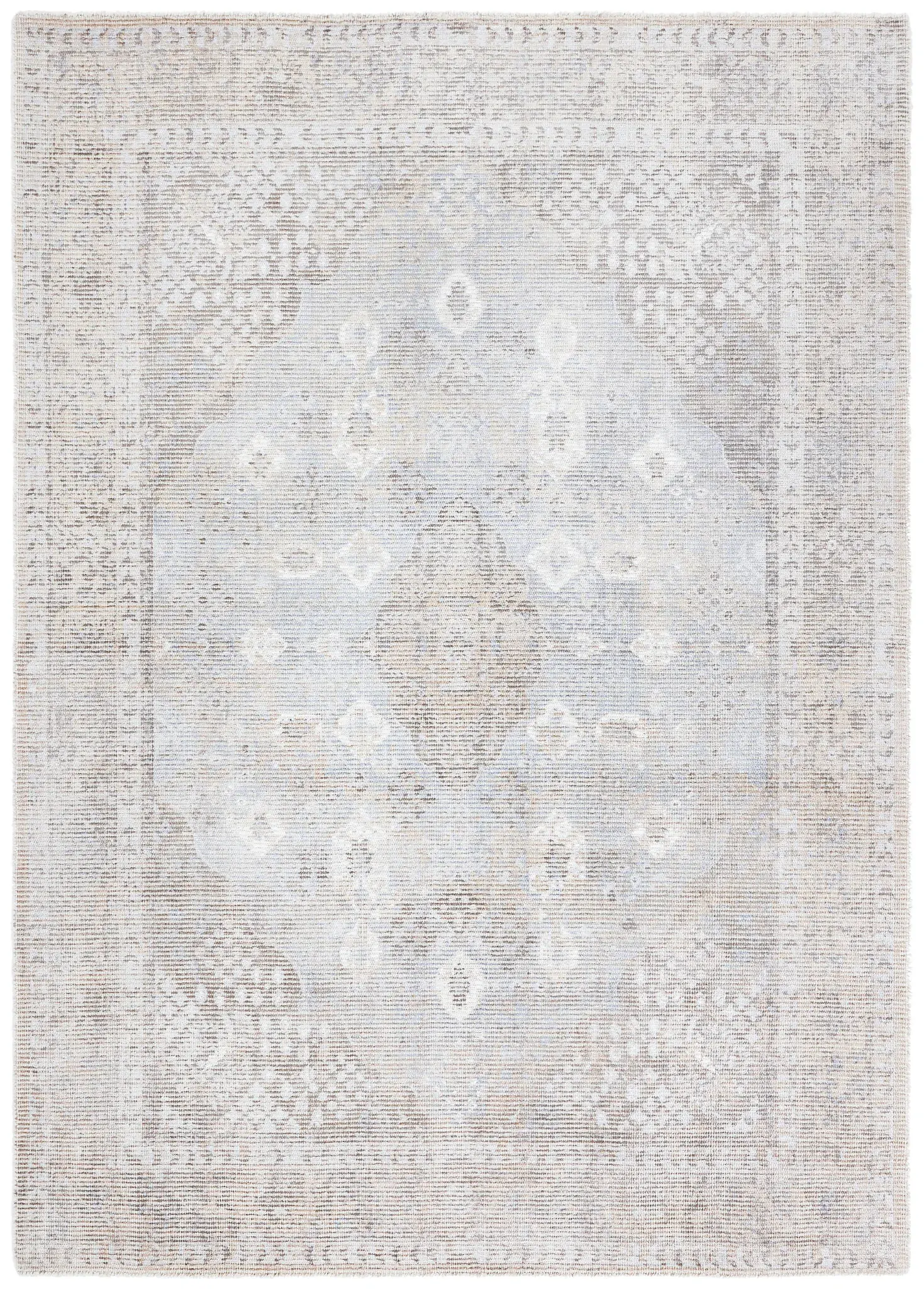 Restoration Vintage Distressed Medallion Hand-Loomed Rug