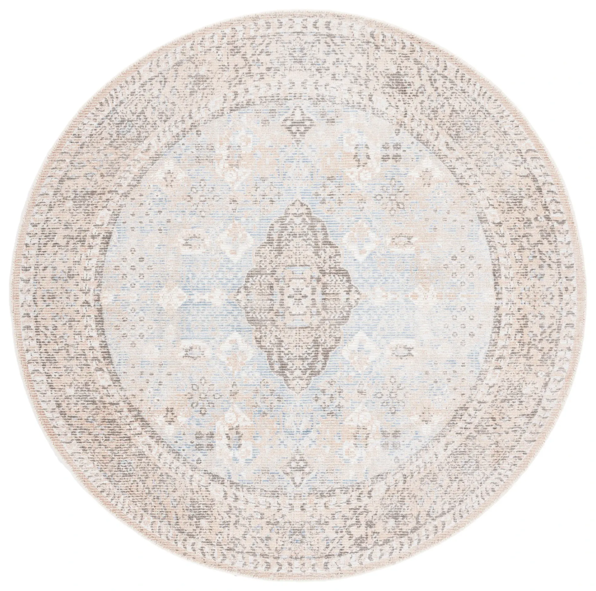 Restoration Vintage Distressed Medallion Hand-Loomed Rug