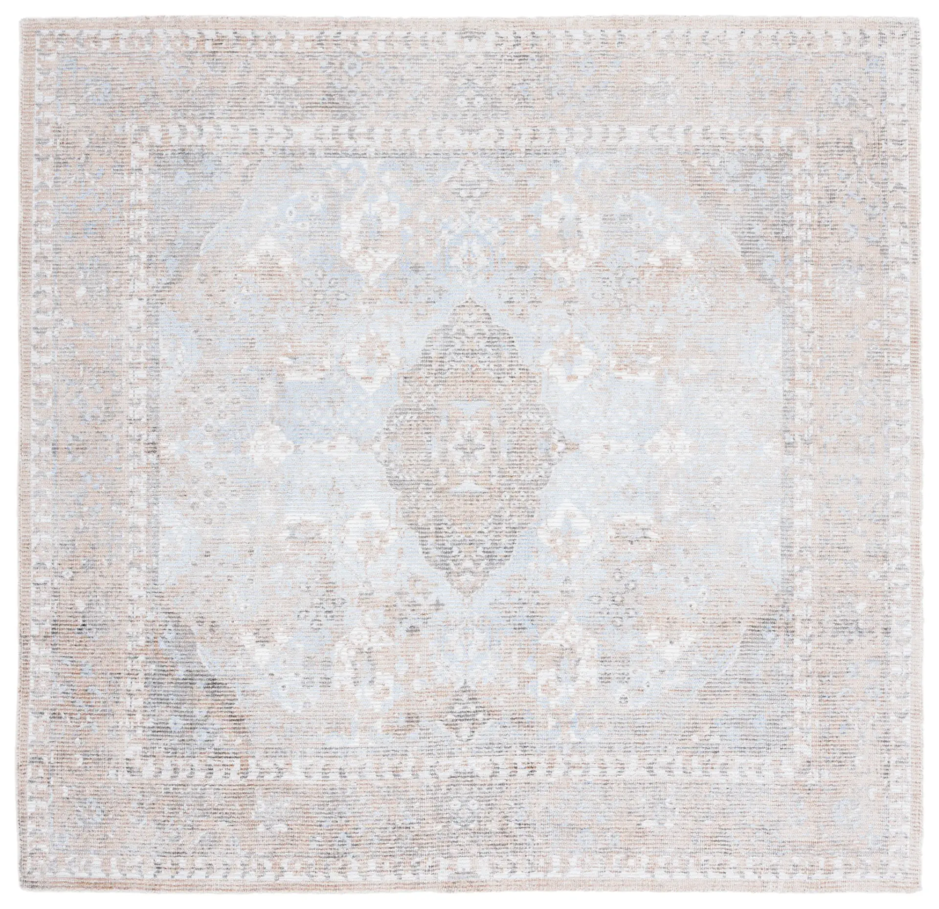 Restoration Vintage Distressed Medallion Hand-Loomed Rug