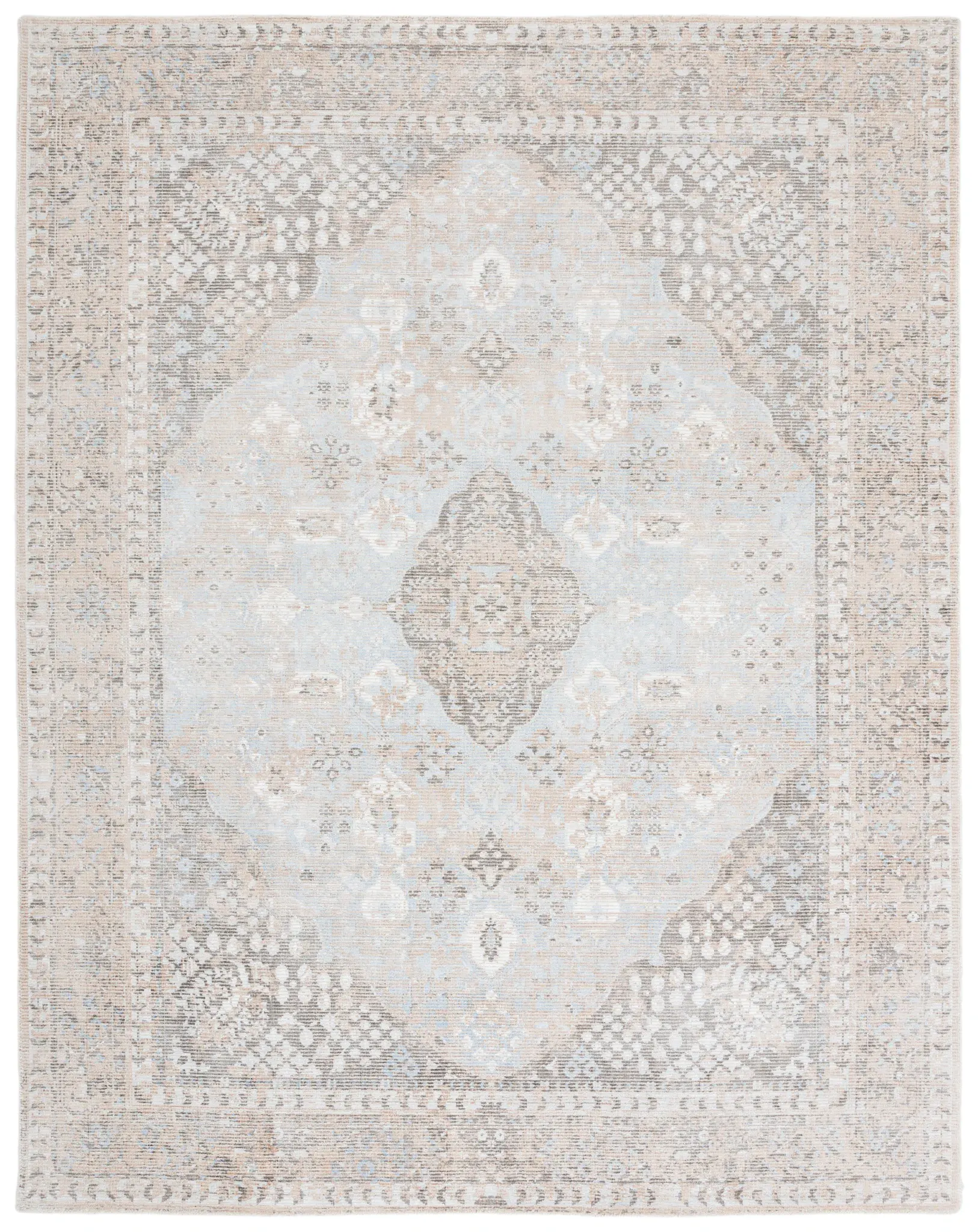Restoration Vintage Distressed Medallion Hand-Loomed Rug
