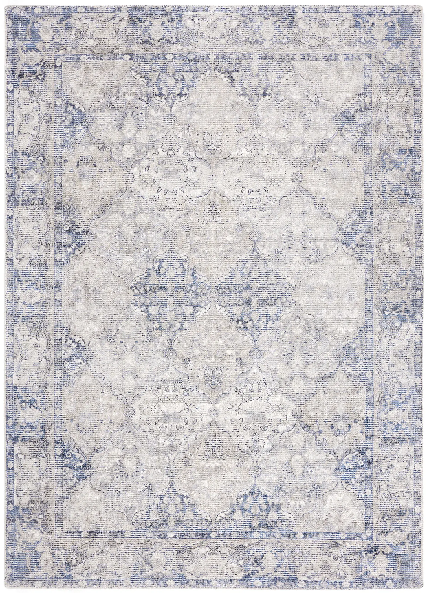 Restoration Vintage Distressed Tile Hand-Loomed Rug