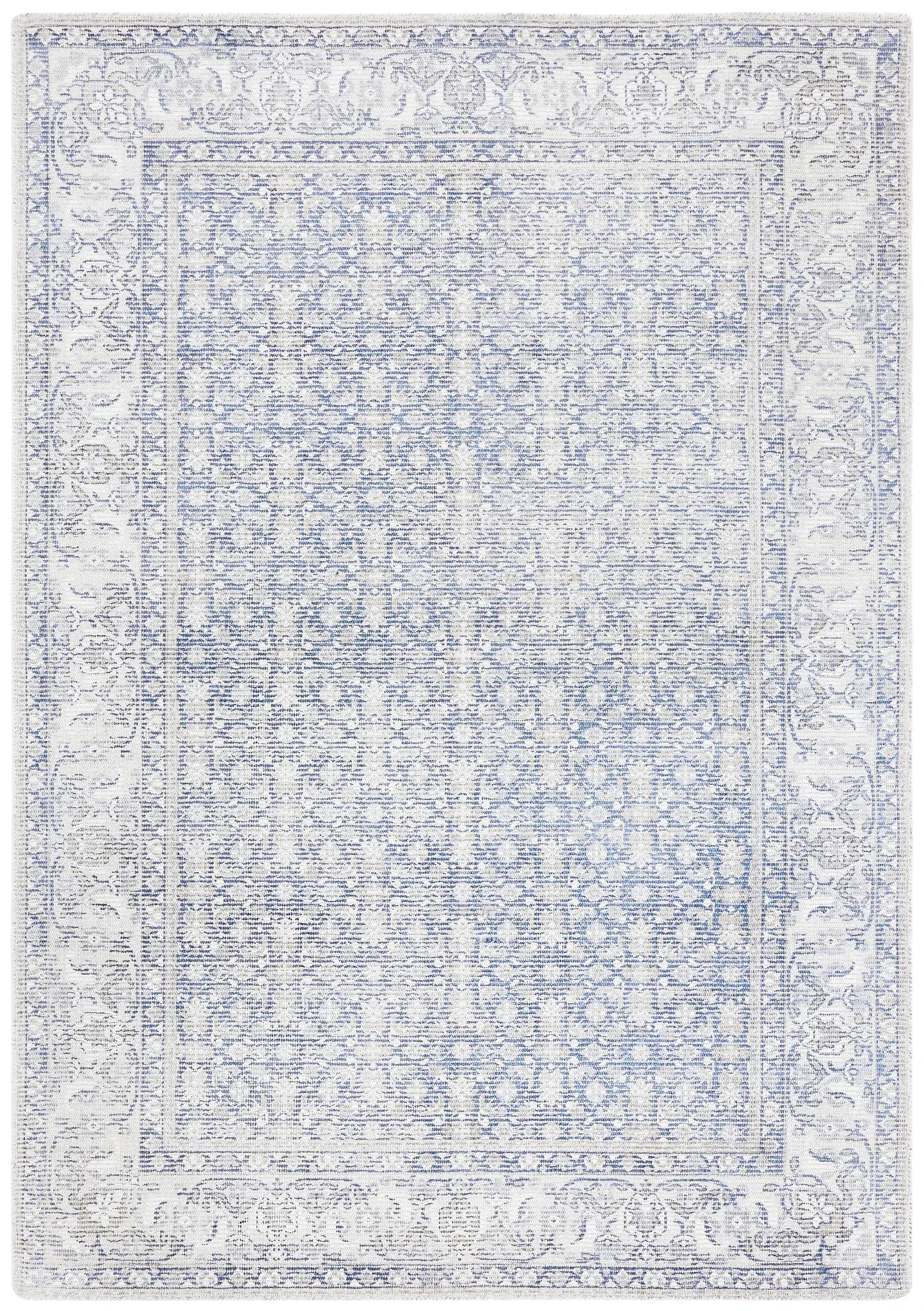 Restoration Vintage Traditional Bordered Hand-Loomed Rug