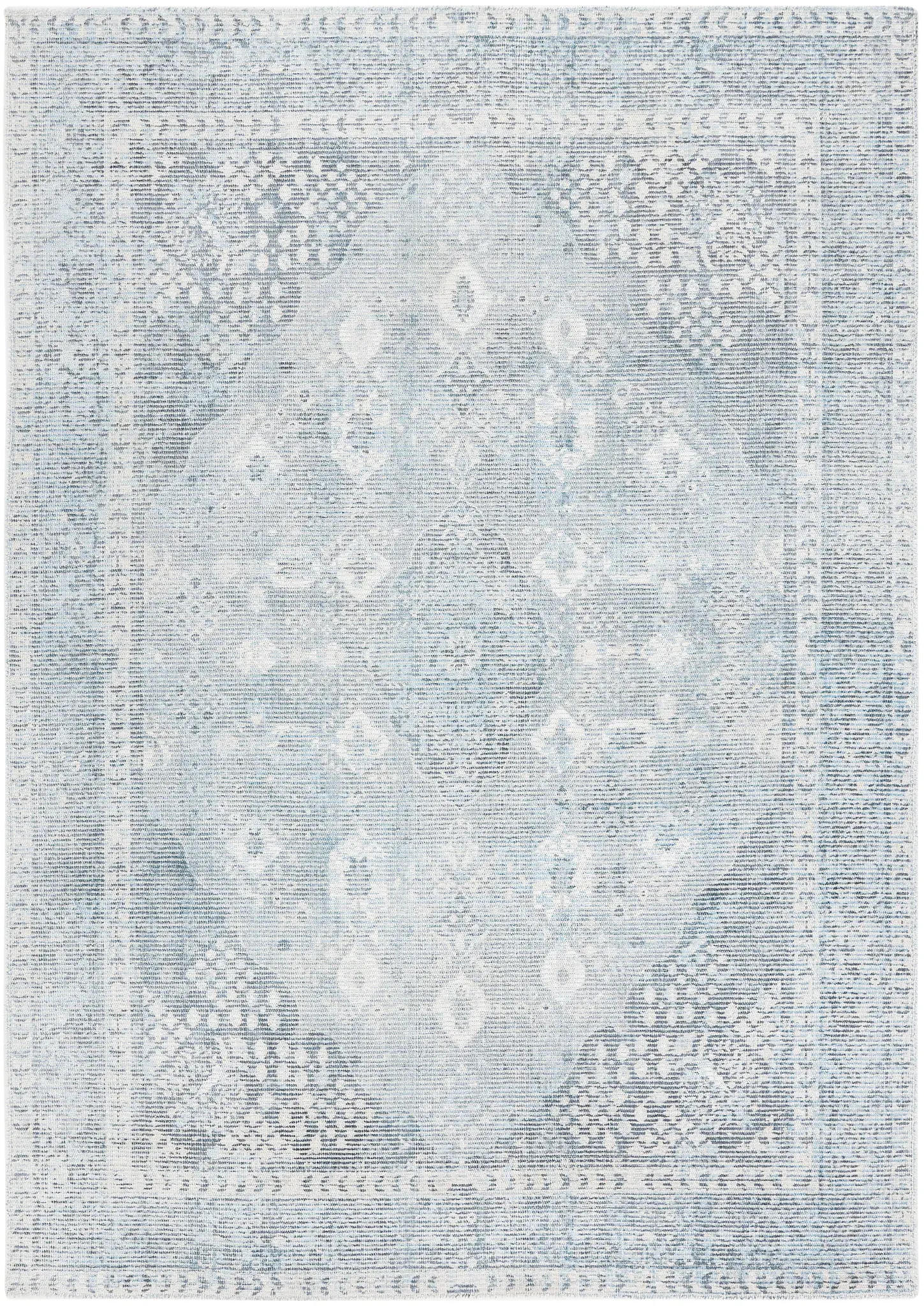 Restoration Vintage Faded Medallion Hand-Loomed Rug